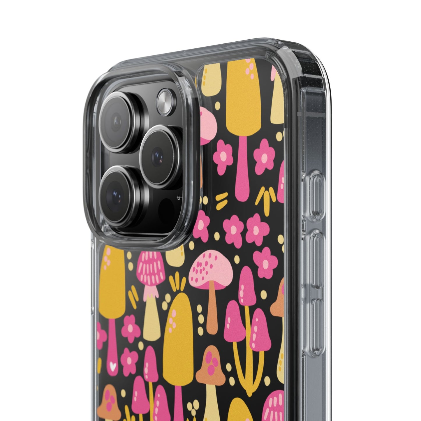 Mushrooms & Little Blooms Clear Phone Case - Stylish & Protective Cover