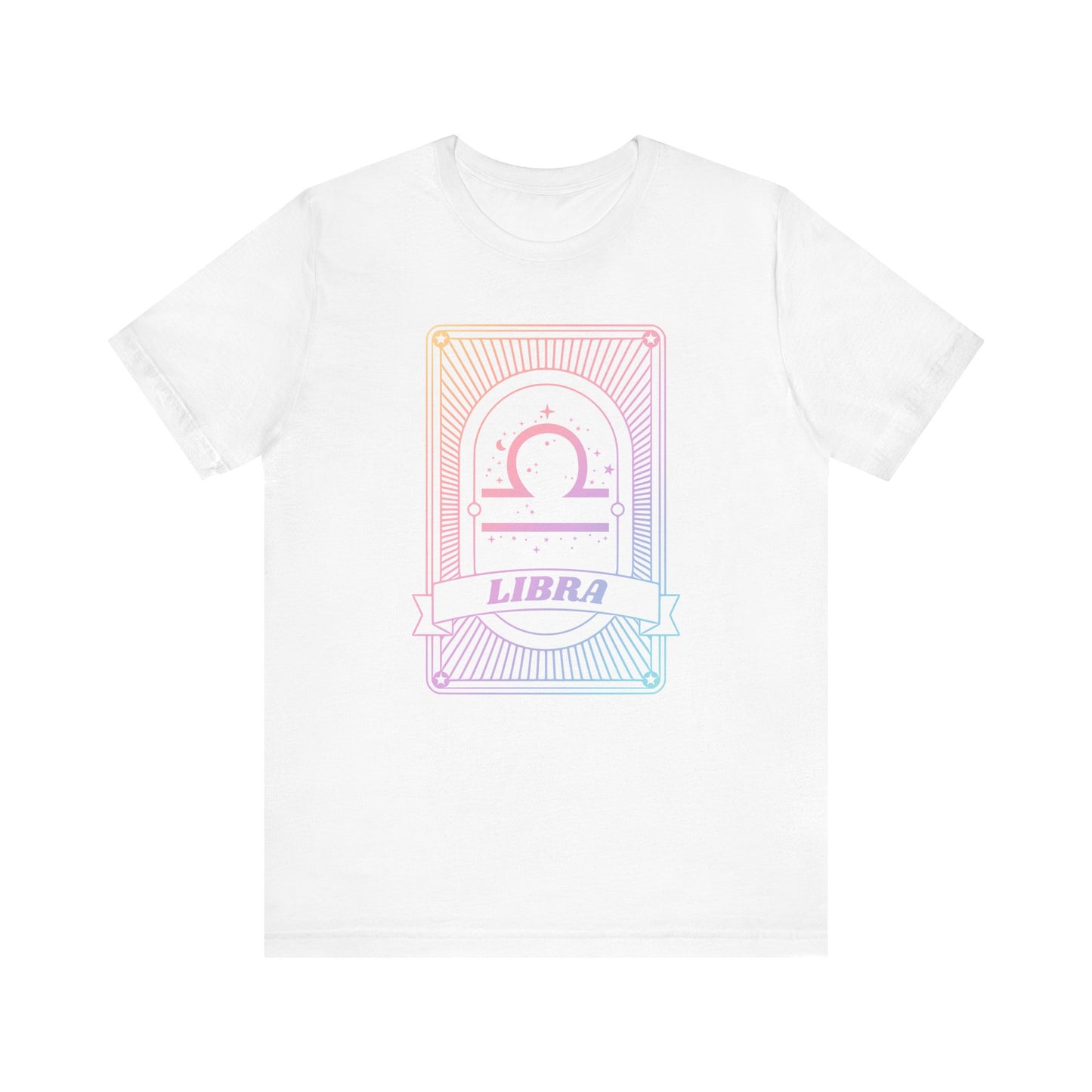 Libra Zodiac Graphic Tee - Rainbow Astrology Shirt for Astrology Lovers | 10 Color Options