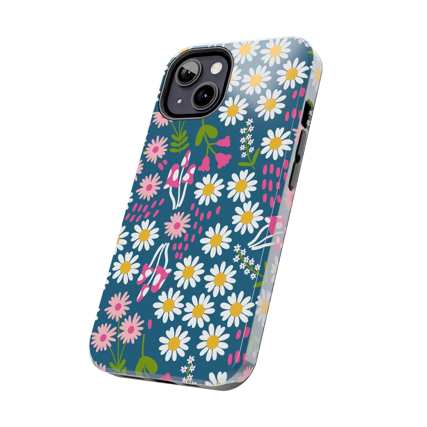 Florals + Mushrooms | Blue Tough Phone Case