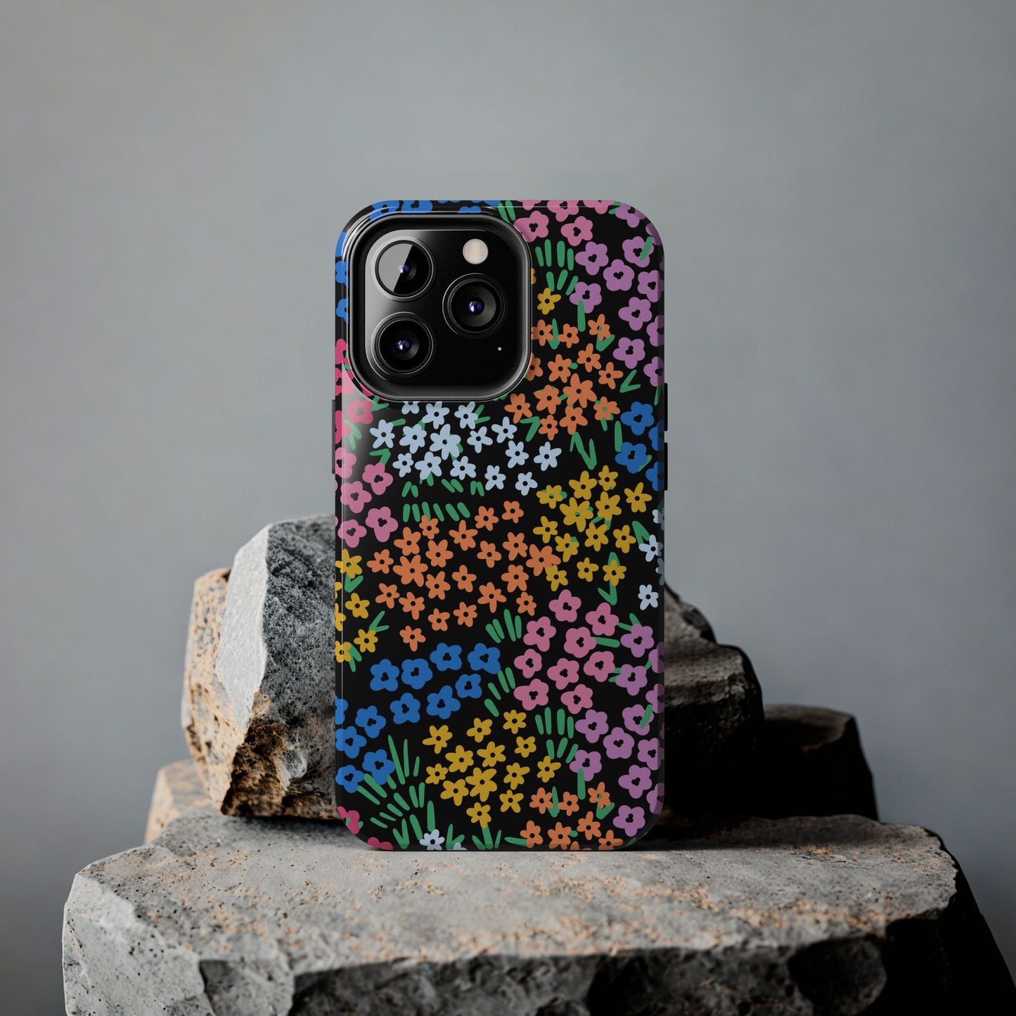 Spring Blooms | Black Tough Phone Cases | Nature Inspired iPhone Cover