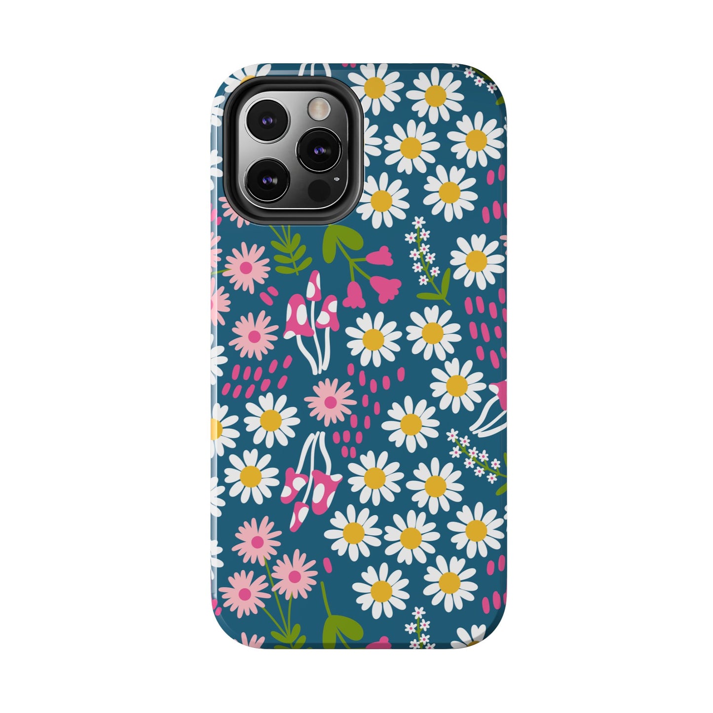 Florals + Mushrooms | Blue Tough Phone Case