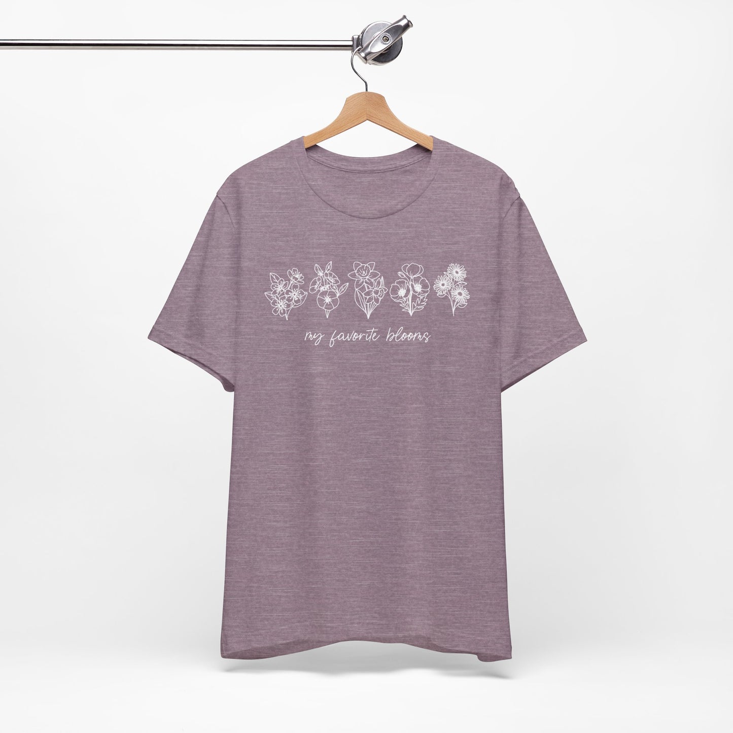 Personalized Birth Flower Garden Graphic Tee | Add Up to 5 Flowers | 13 Shirt Colors