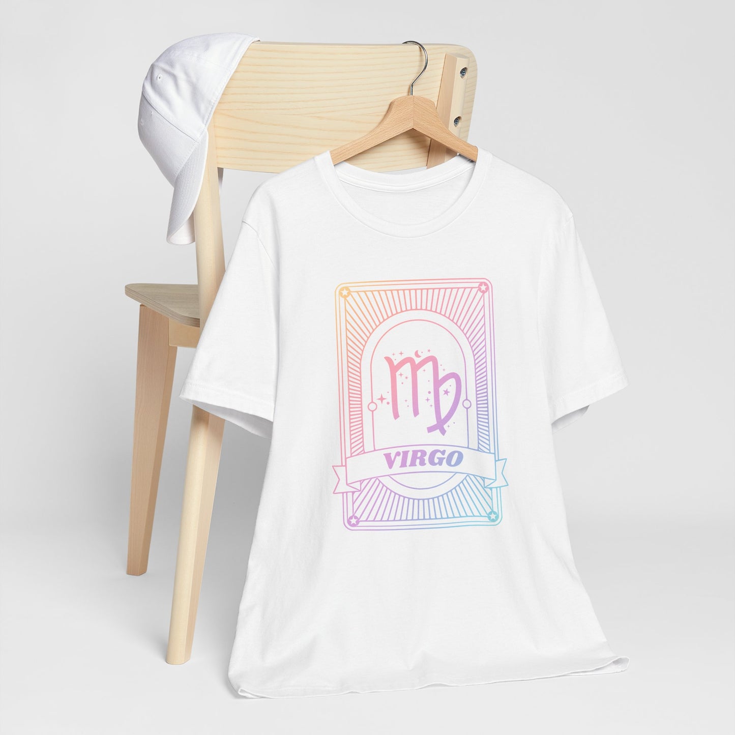 Virgo Zodiac Graphic Tee - Rainbow Astrology Shirt for Astrology Lovers | 10 Color Options