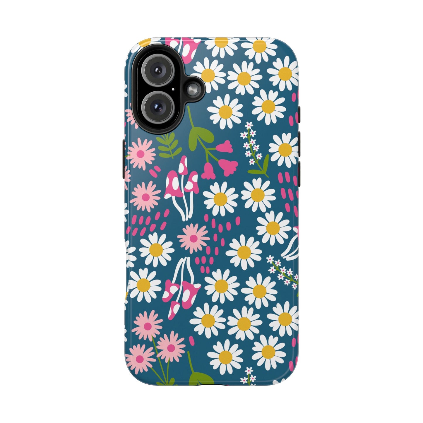 Florals + Mushrooms | Blue Tough Phone Case