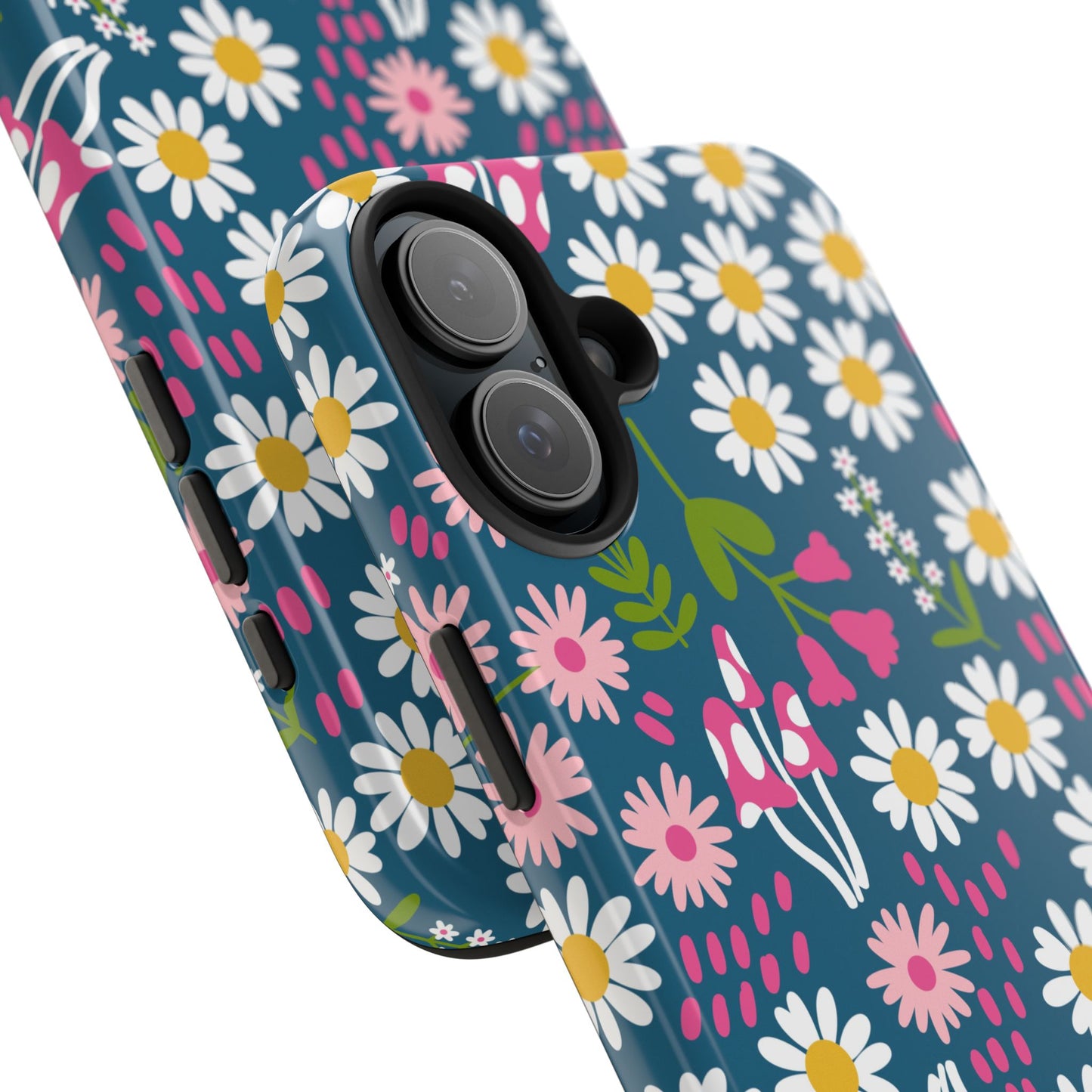 Florals + Mushrooms | Blue Tough Phone Case