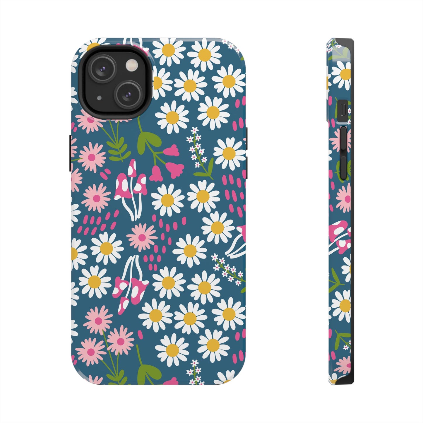 Florals + Mushrooms | Blue Tough Phone Case