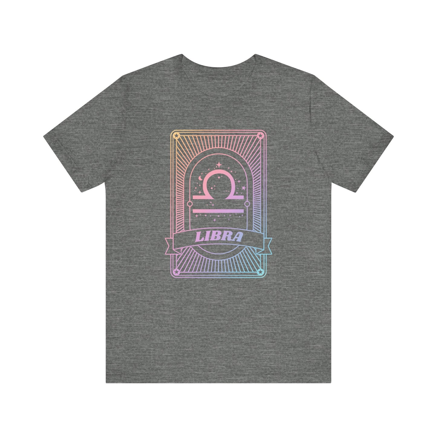 Libra Zodiac Graphic Tee - Rainbow Astrology Shirt for Astrology Lovers | 10 Color Options