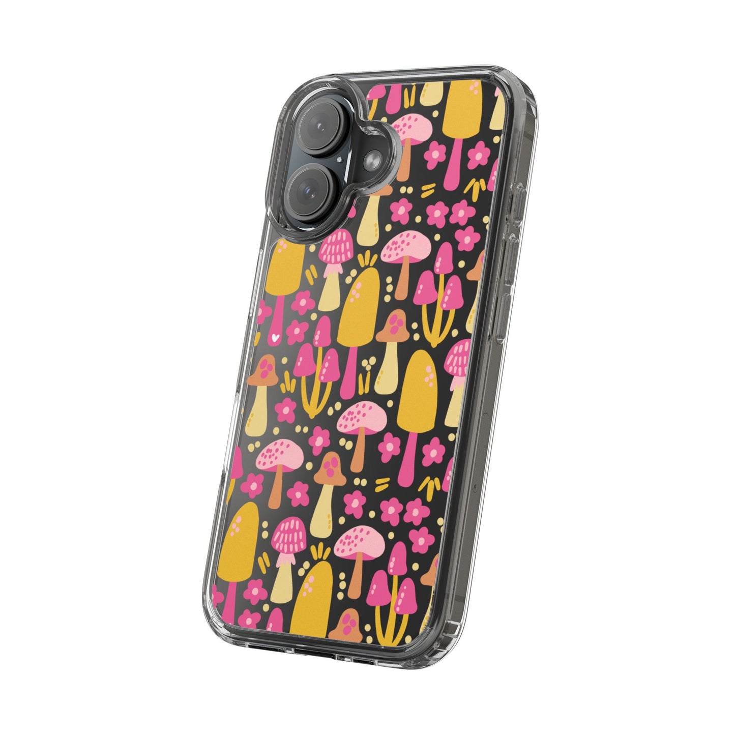 Mushrooms & Little Blooms Clear Phone Case - Stylish & Protective Cover