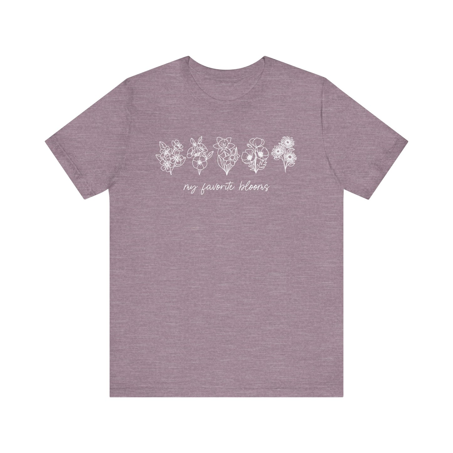 Personalized Birth Flower Garden Graphic Tee | Add Up to 5 Flowers | 13 Shirt Colors