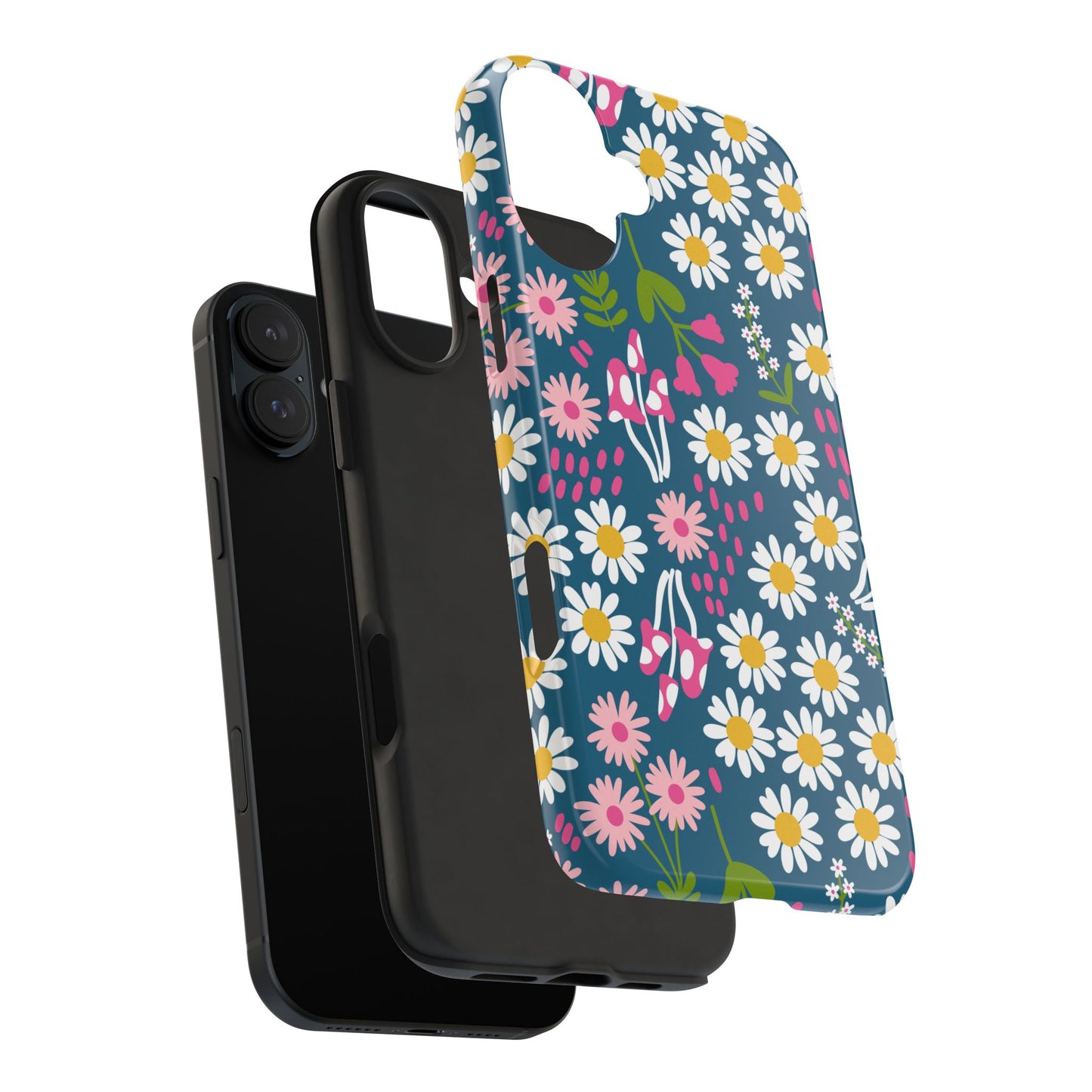 Florals + Mushrooms | Blue Tough Phone Case