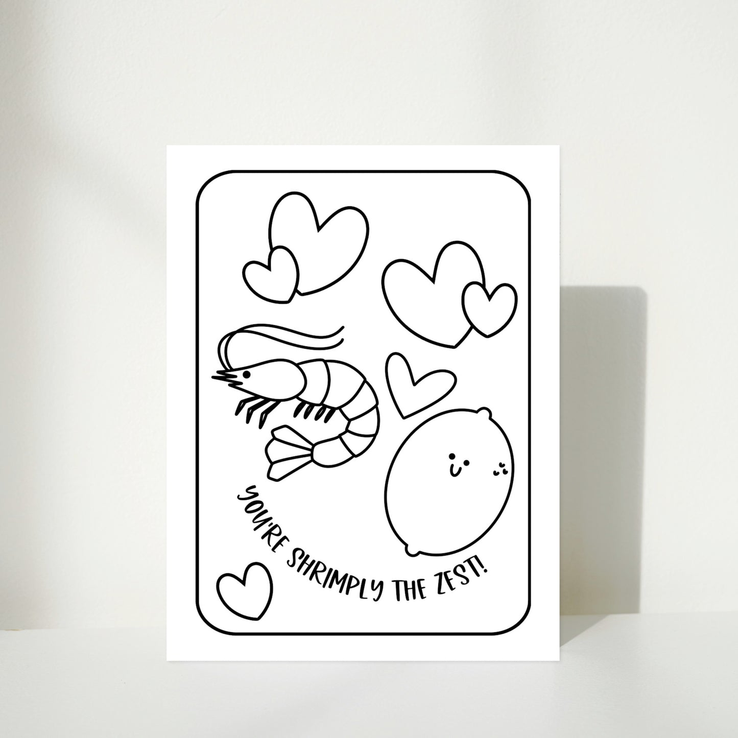 Love Puns Coloring Page Printable | 10 Digital Cards for Couples, Lovers, Best Friends & Foodies