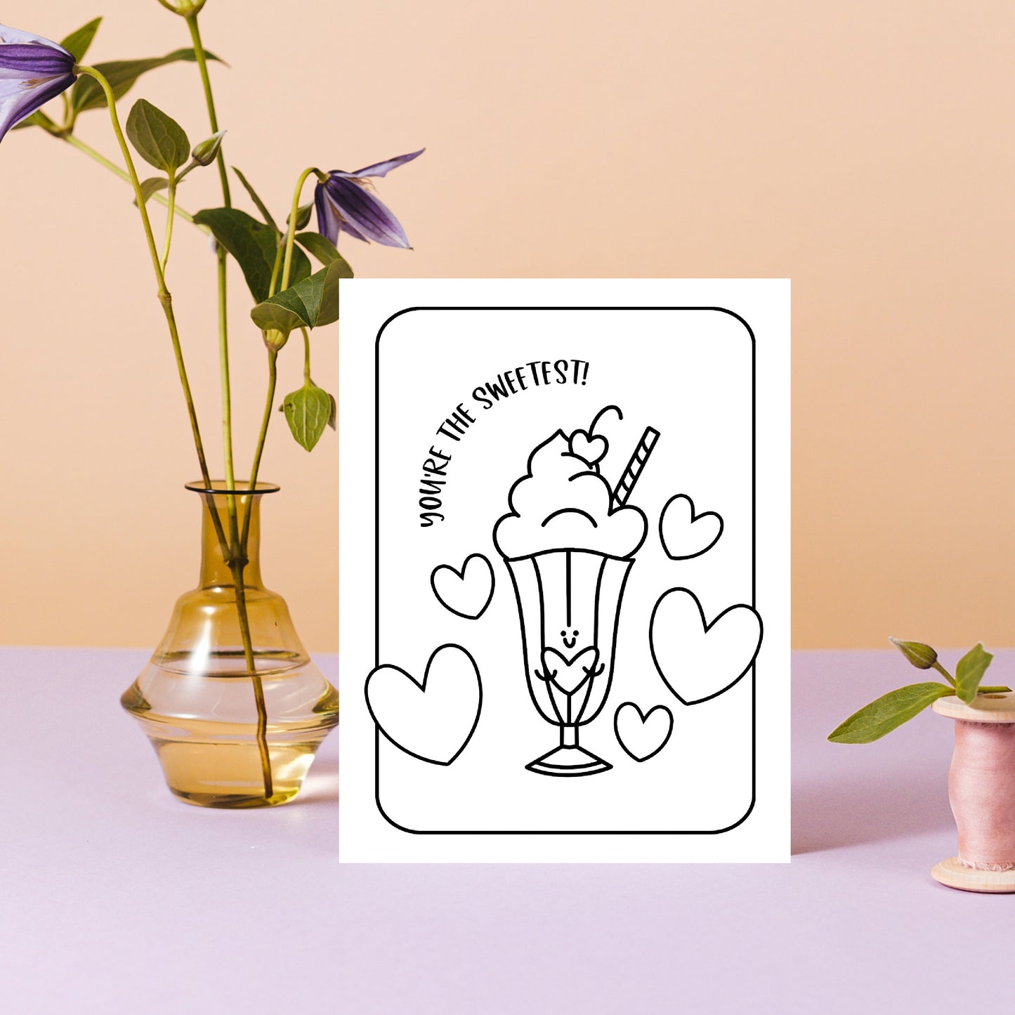 Love Puns Coloring Page Printable | 10 Digital Cards for Couples, Lovers, Best Friends & Foodies