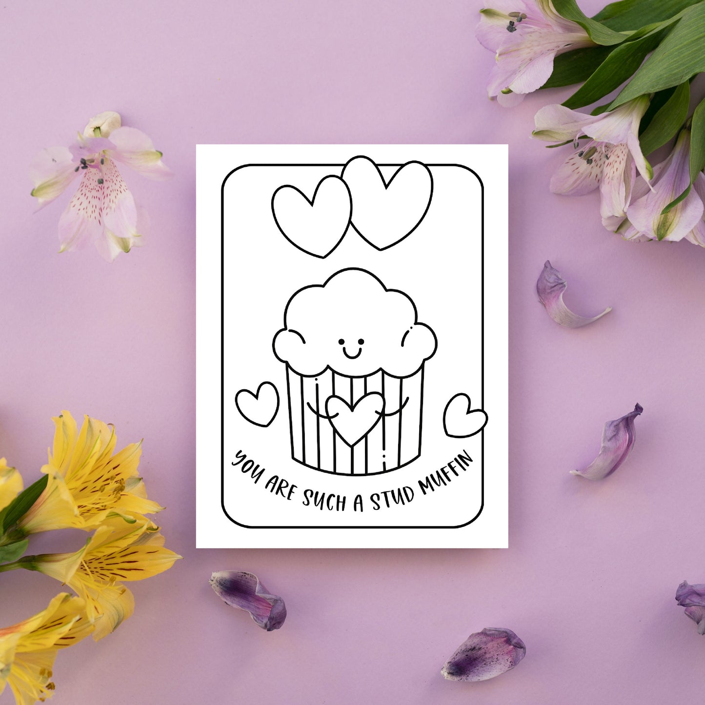 Love Puns Coloring Page Printable | 10 Digital Cards for Couples, Lovers, Best Friends & Foodies