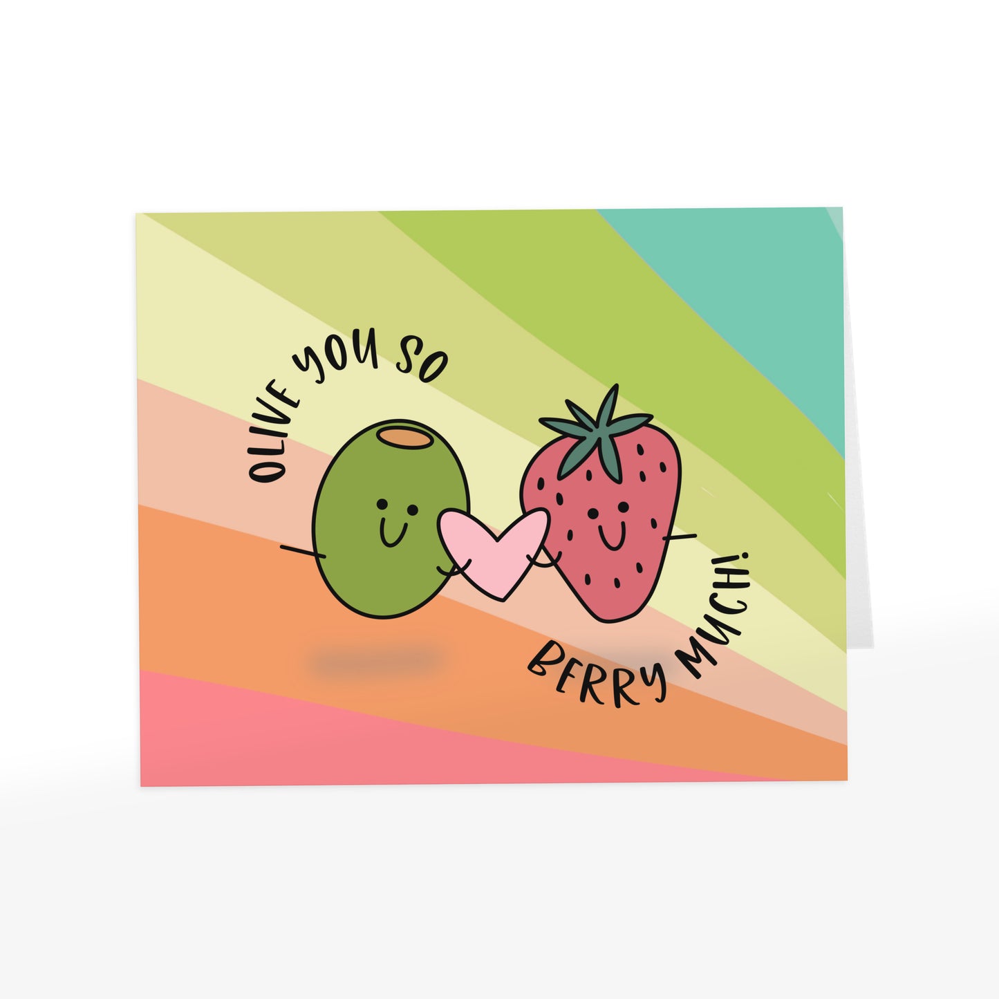 8 Pk Punny Valentine’s Cards with Envelopes - Blank Love Notes - Food, Love, Humor