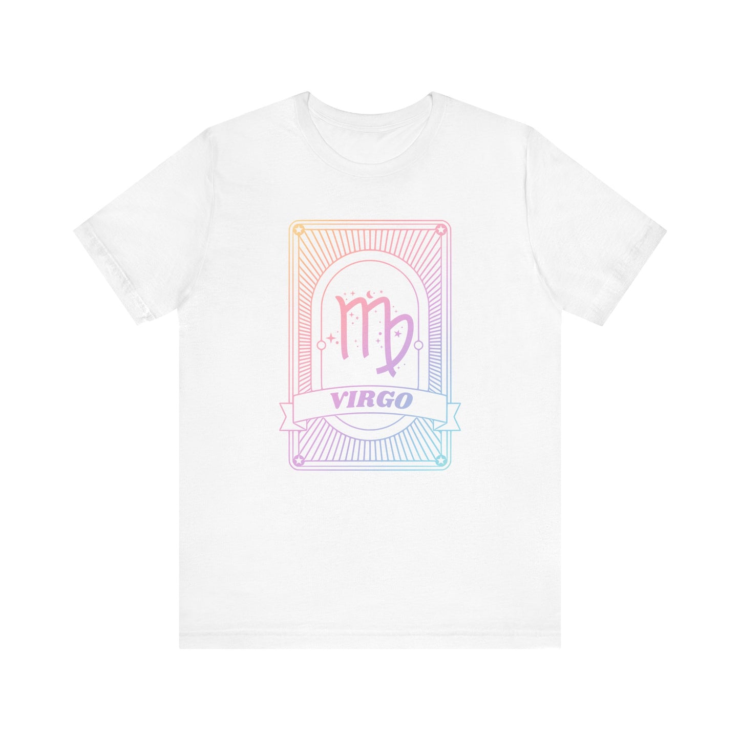 Virgo Zodiac Graphic Tee - Rainbow Astrology Shirt for Astrology Lovers | 10 Color Options