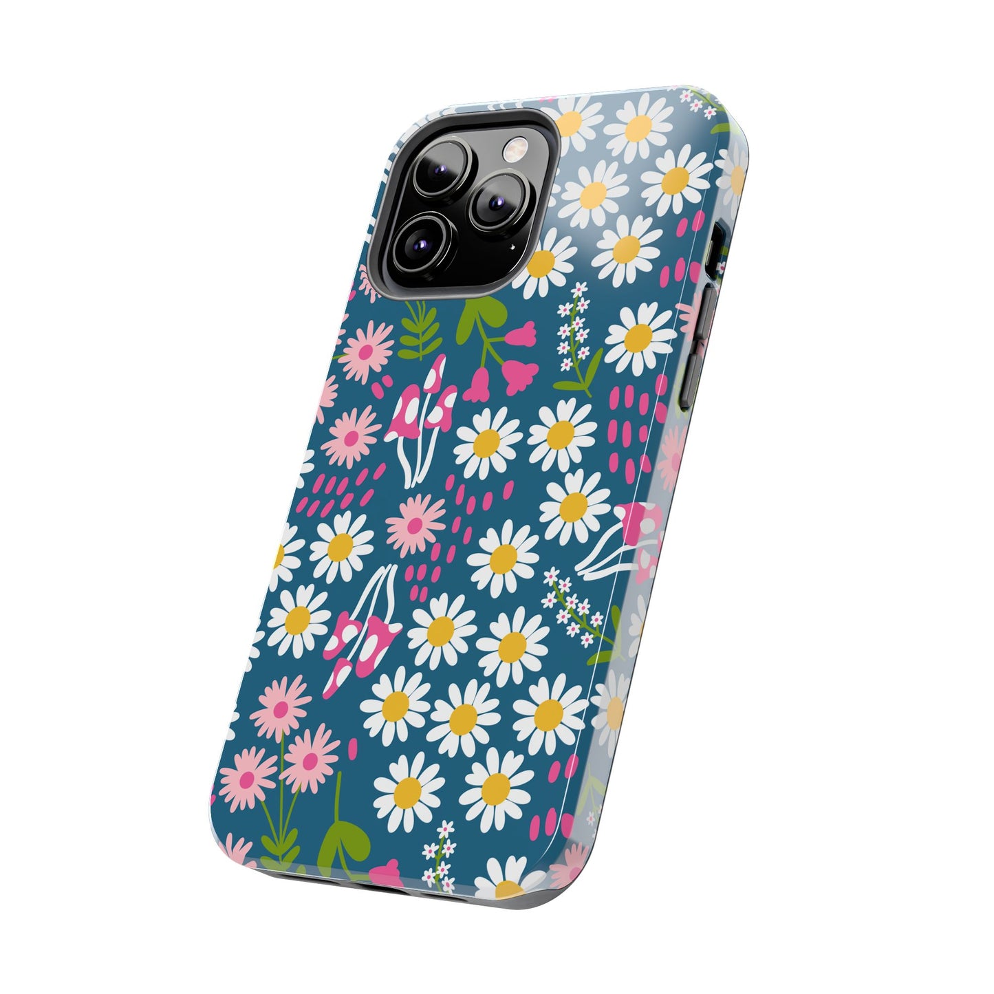 Florals + Mushrooms | Blue Tough Phone Case