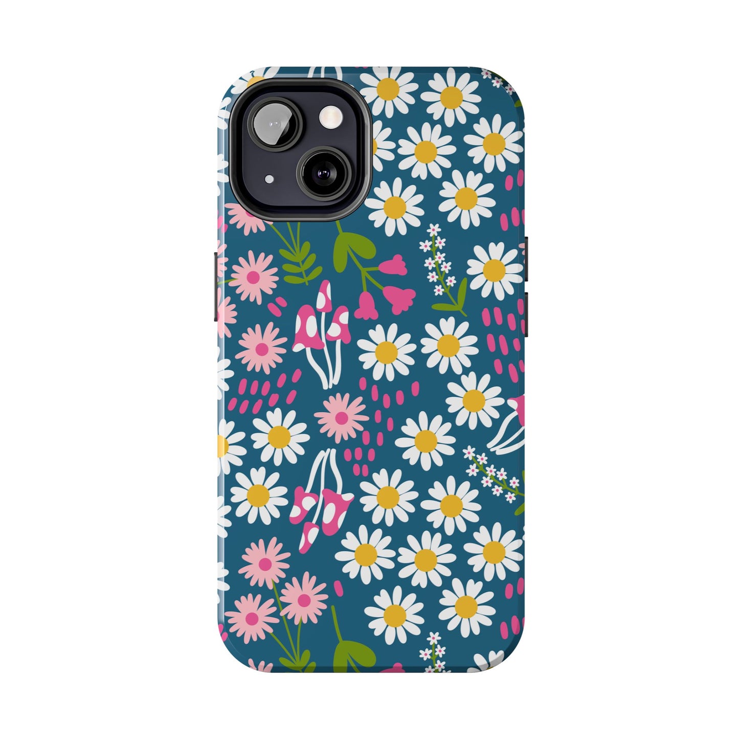 Florals + Mushrooms | Blue Tough Phone Case