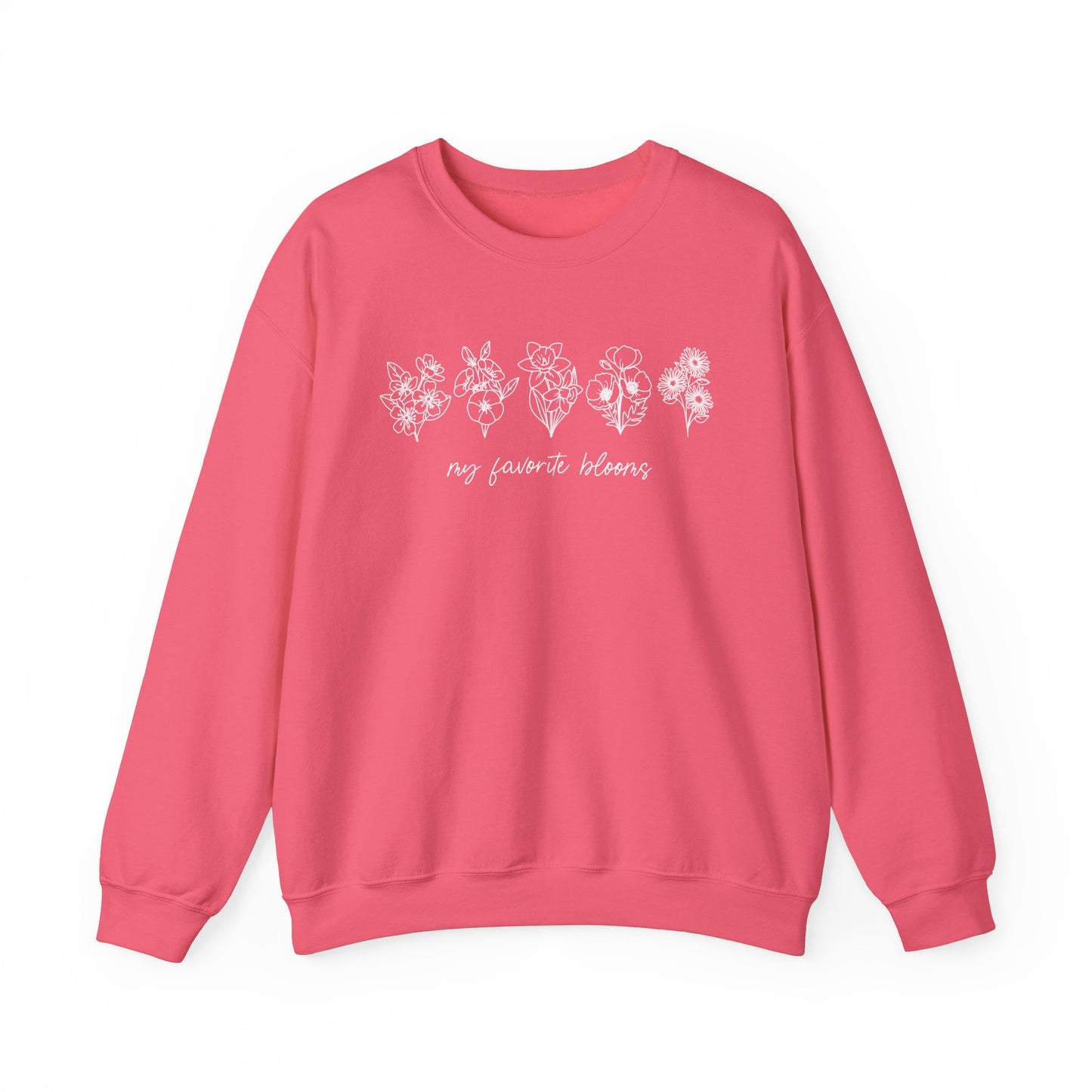 Birth Flower Garden | Up to 12 Flowers Unisex Heavy Blend™ Crewneck Sweatshirt