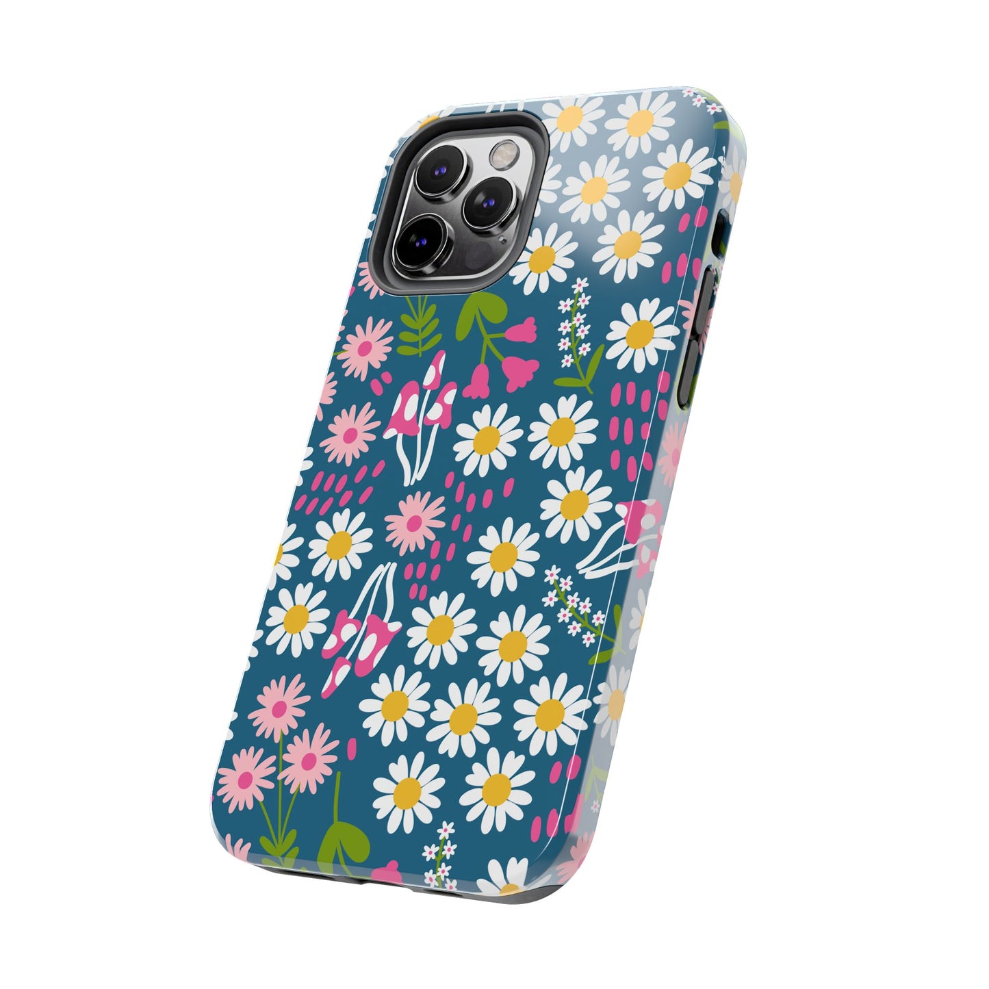 Florals + Mushrooms | Blue Tough Phone Case