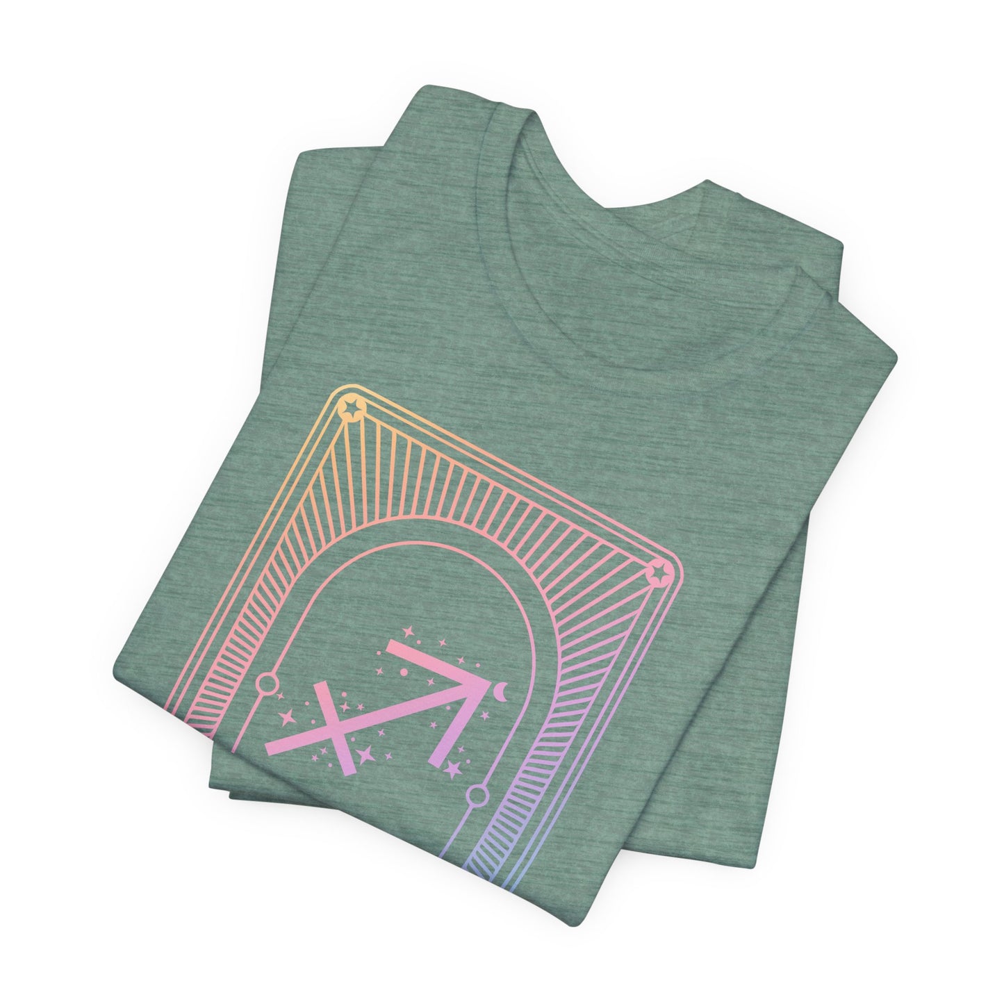 Sagittarius Zodiac Graphic Tee - Rainbow Astrology Shirt for Astrology Lovers | 10 Color Options