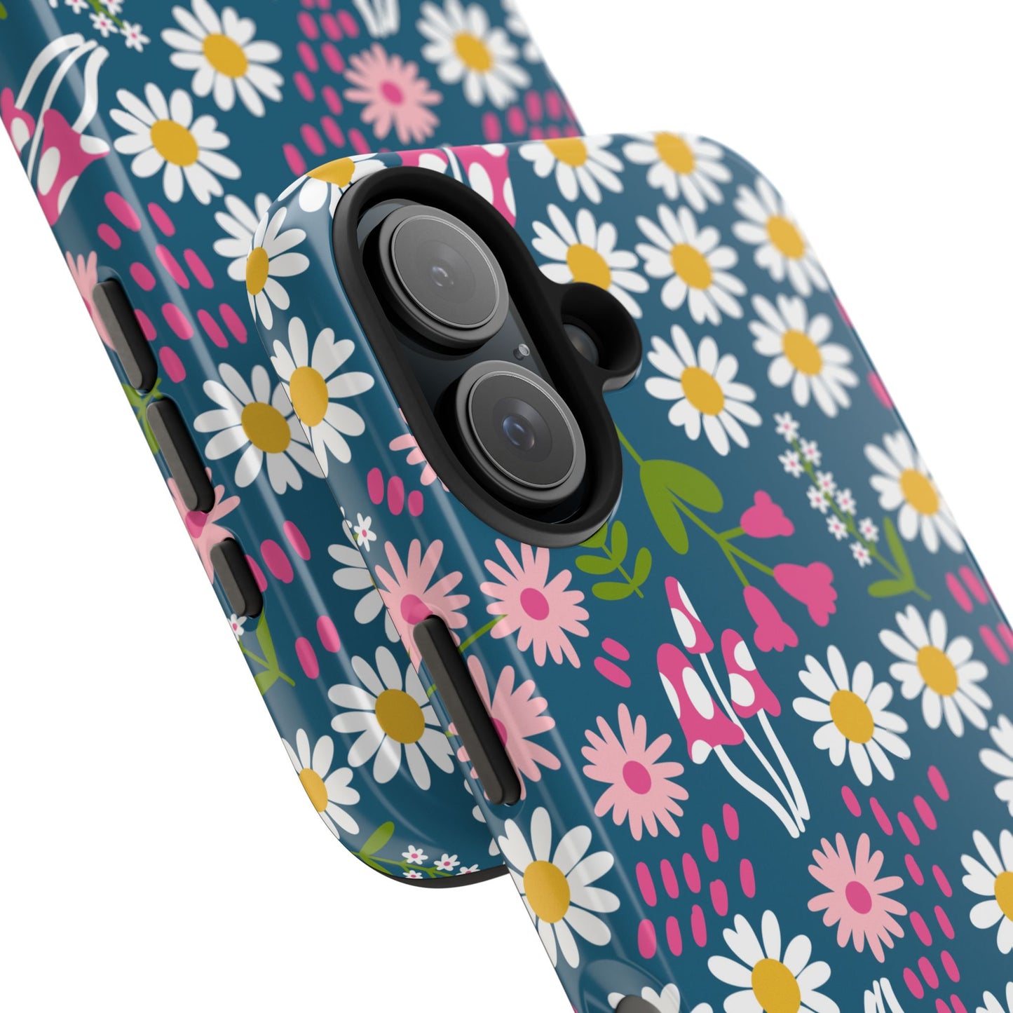 Florals + Mushrooms | Blue Tough Phone Case