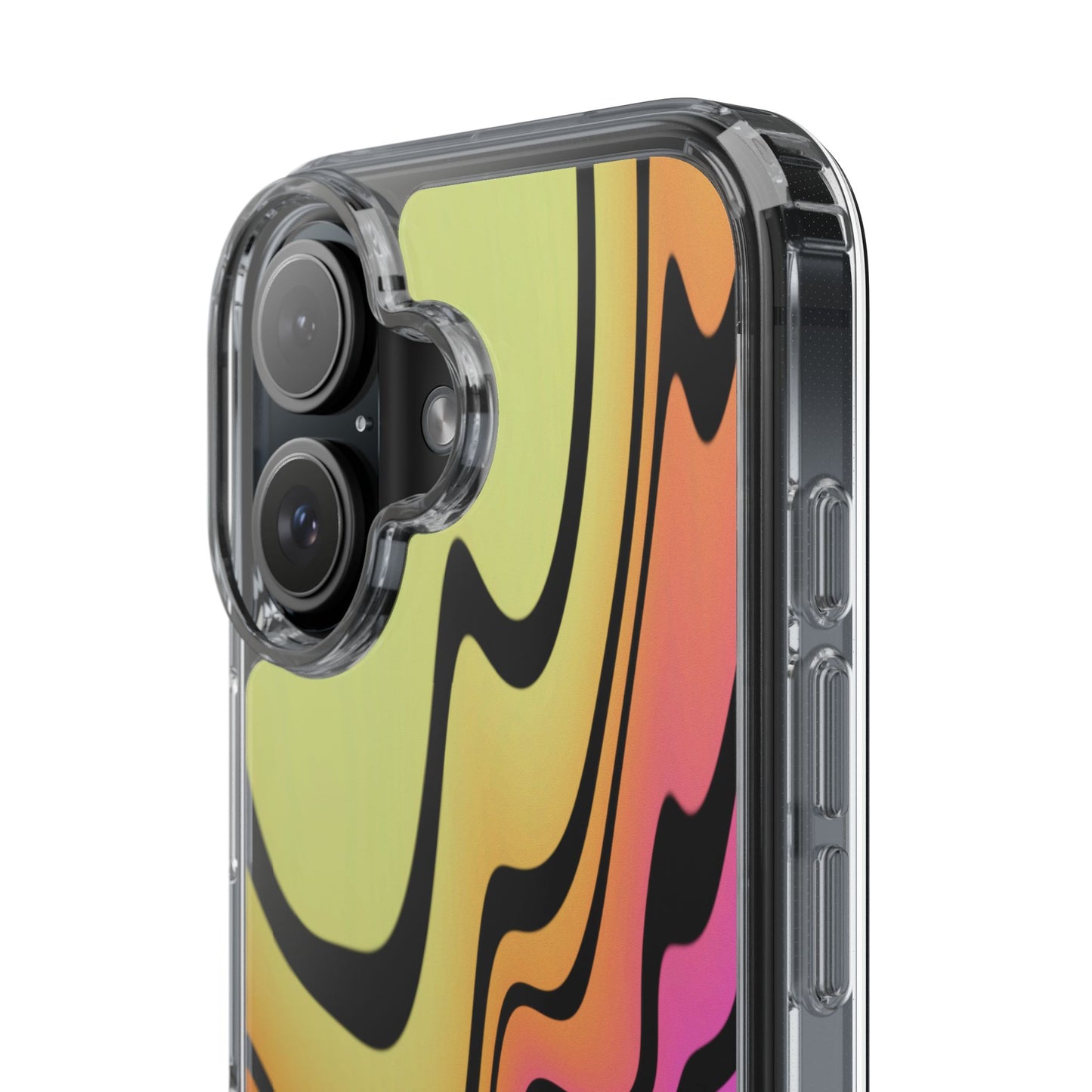 Vibrant Swirl Clear Phone Case | Trendy & Tough Rainbow Clear Phone Cover