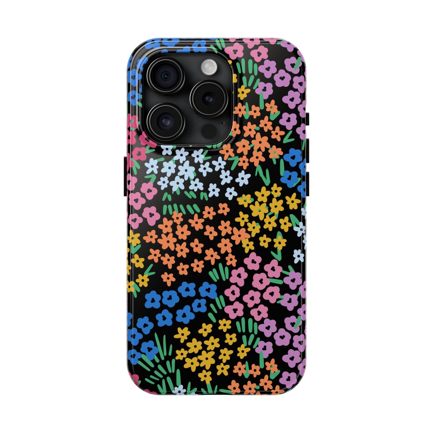 Spring Blooms | Black Tough Phone Cases | Nature Inspired iPhone Cover