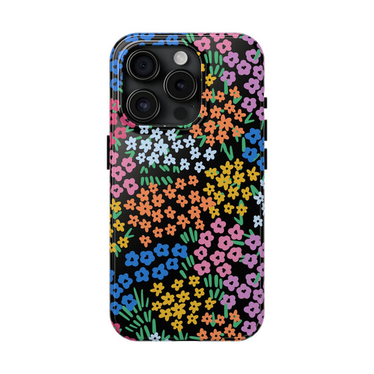 Spring Blooms | Black Tough Phone Cases | Nature Inspired iPhone Cover