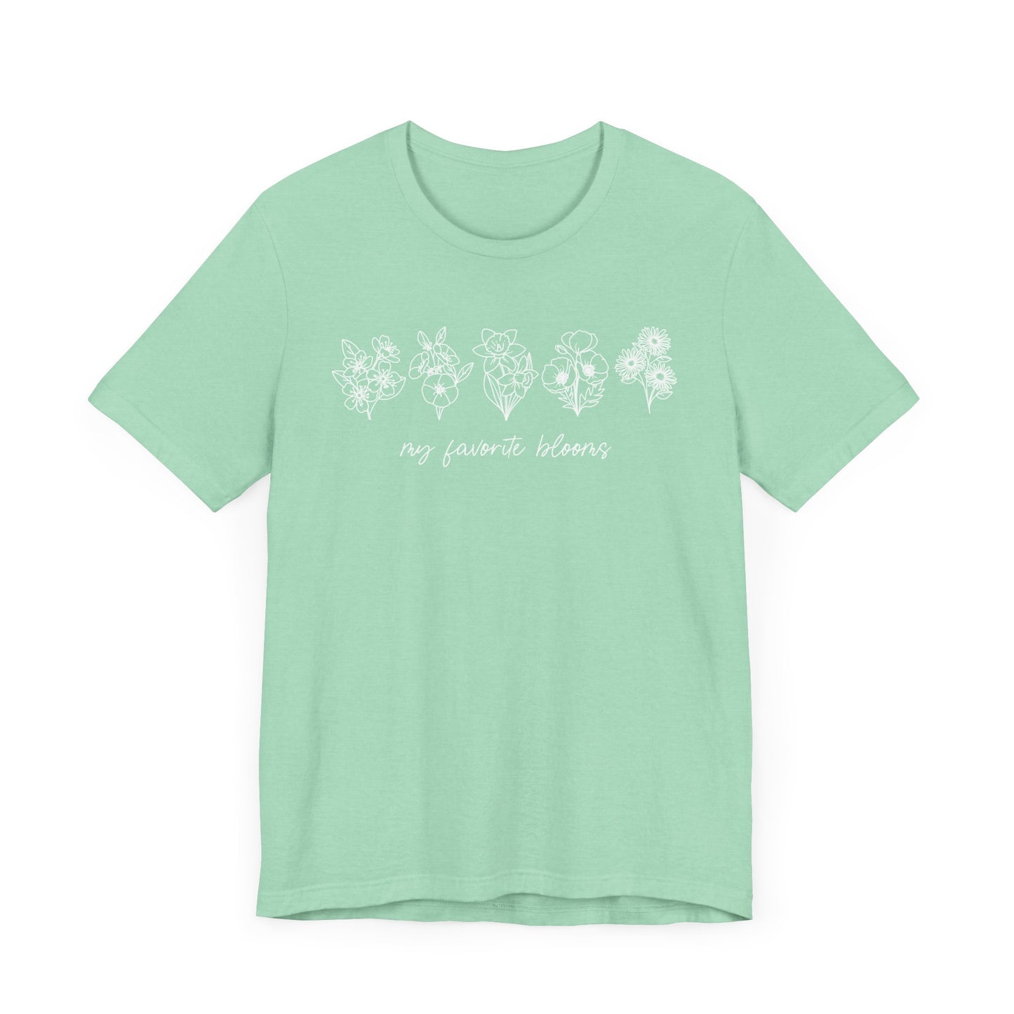 Personalized Birth Flower Garden Graphic Tee | Add Up to 5 Flowers | 13 Shirt Colors