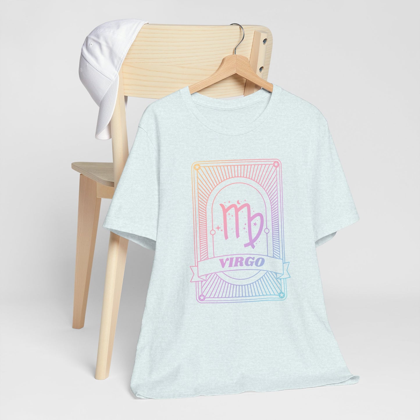 Virgo Zodiac Graphic Tee - Rainbow Astrology Shirt for Astrology Lovers | 10 Color Options