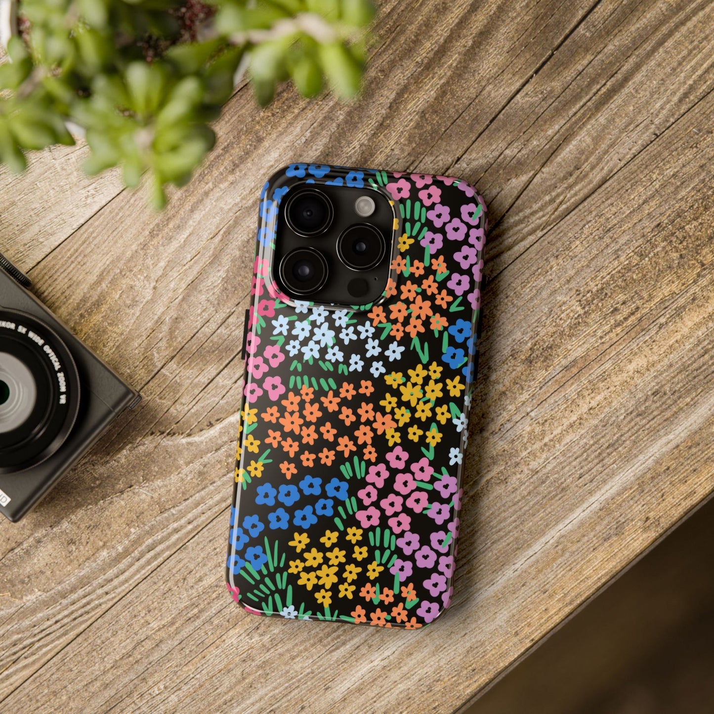 Spring Blooms | Black Tough Phone Cases | Nature Inspired iPhone Cover