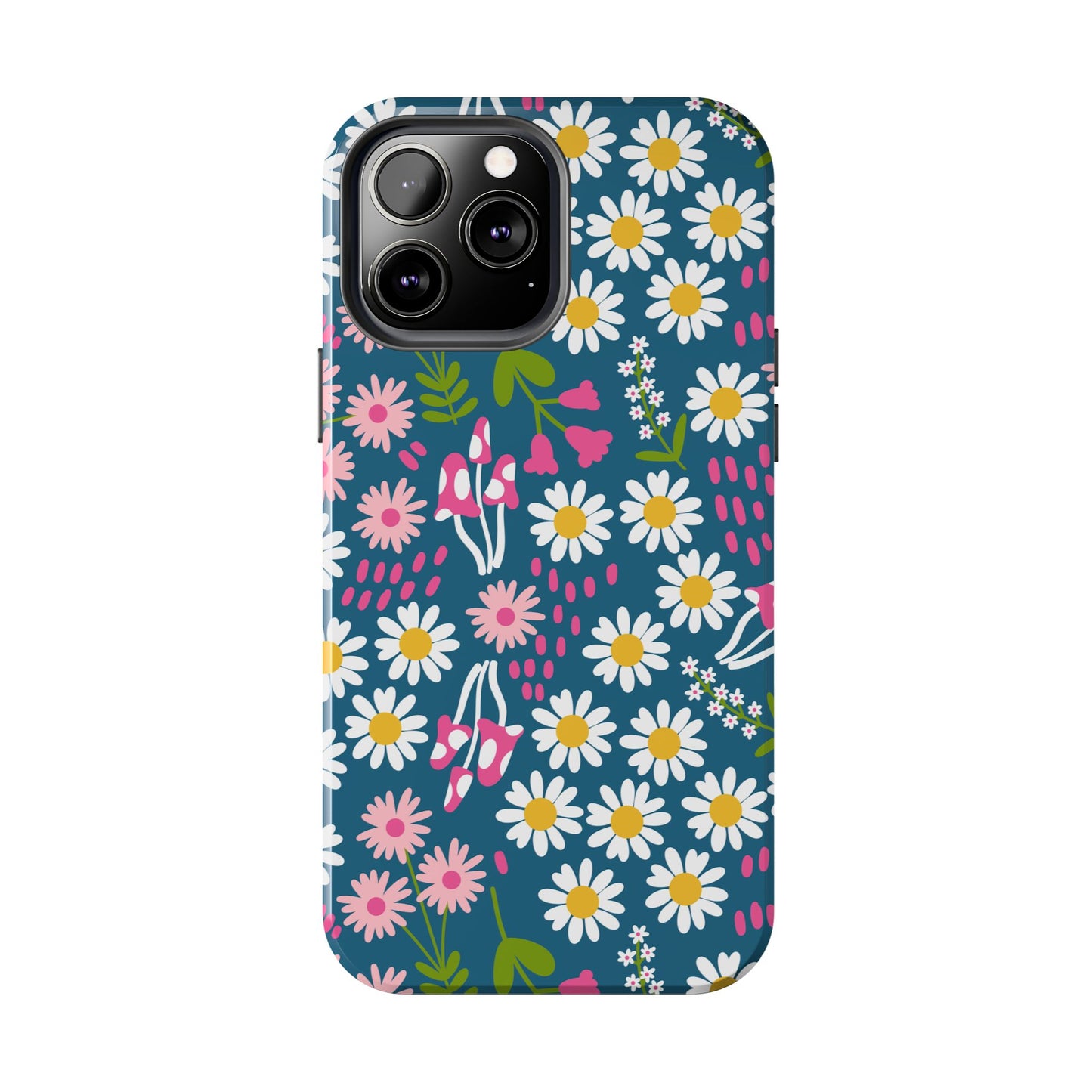 Florals + Mushrooms | Blue Tough Phone Case