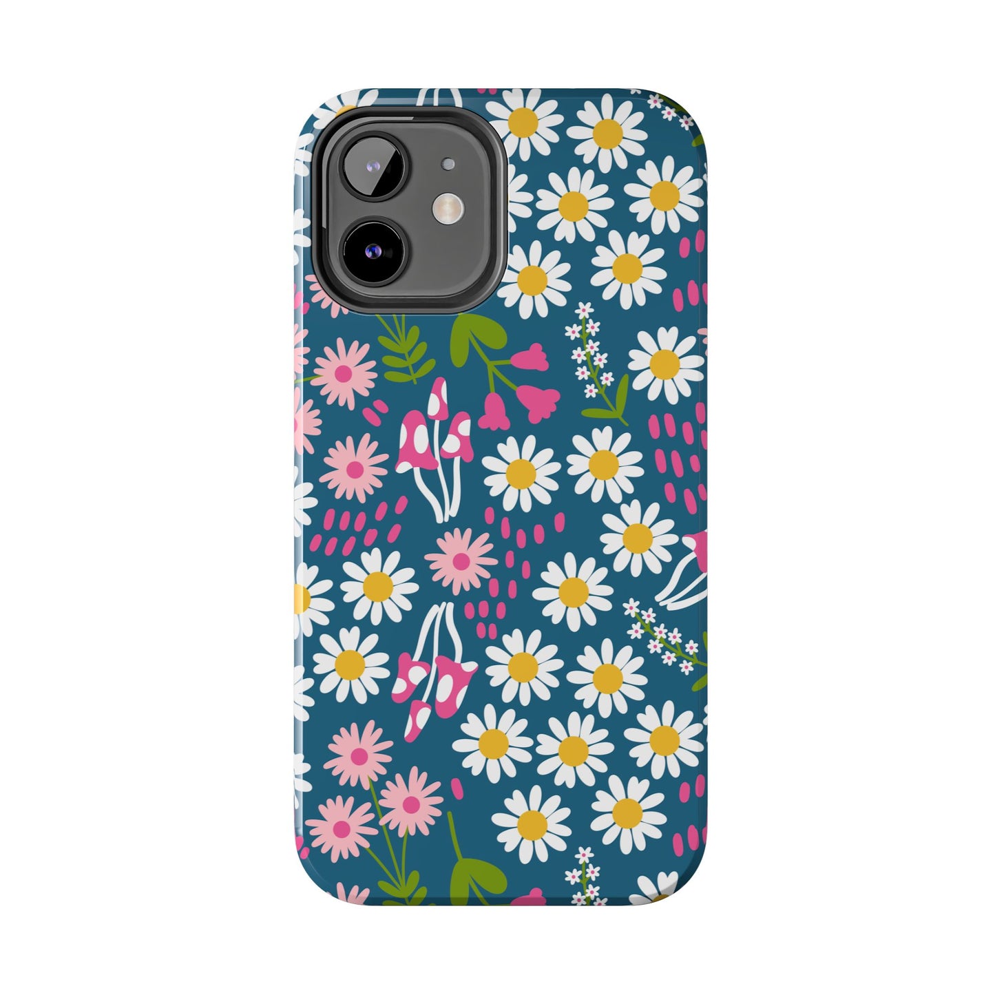 Florals + Mushrooms | Blue Tough Phone Case