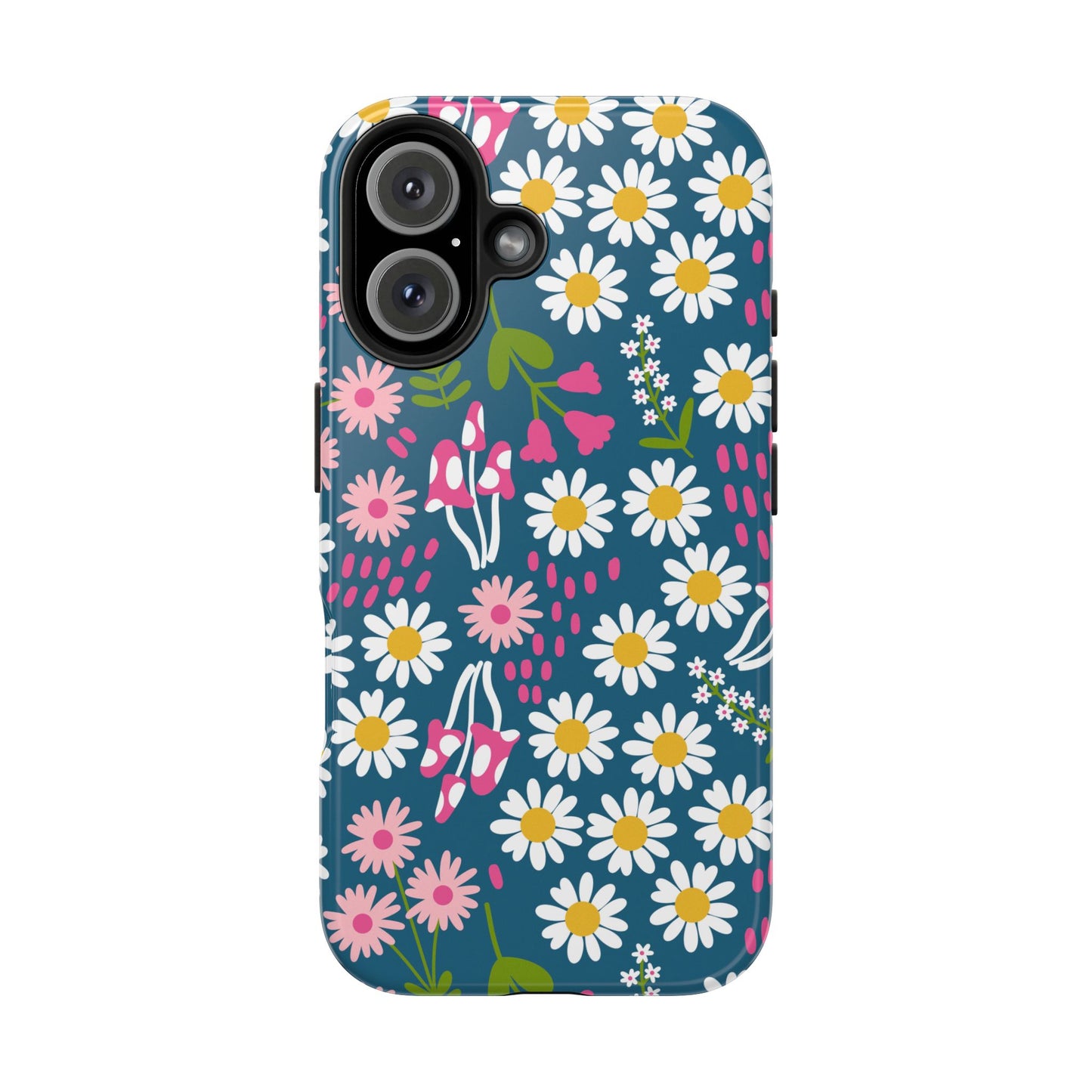 Florals + Mushrooms | Blue Tough Phone Case