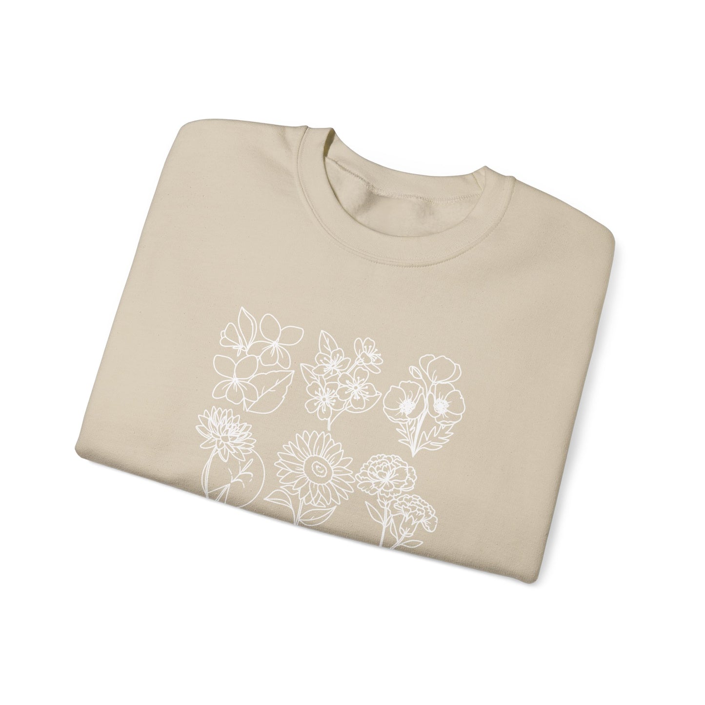 Personalized Birth Flower Garden Sweatshirt | Up to 12 Flowers