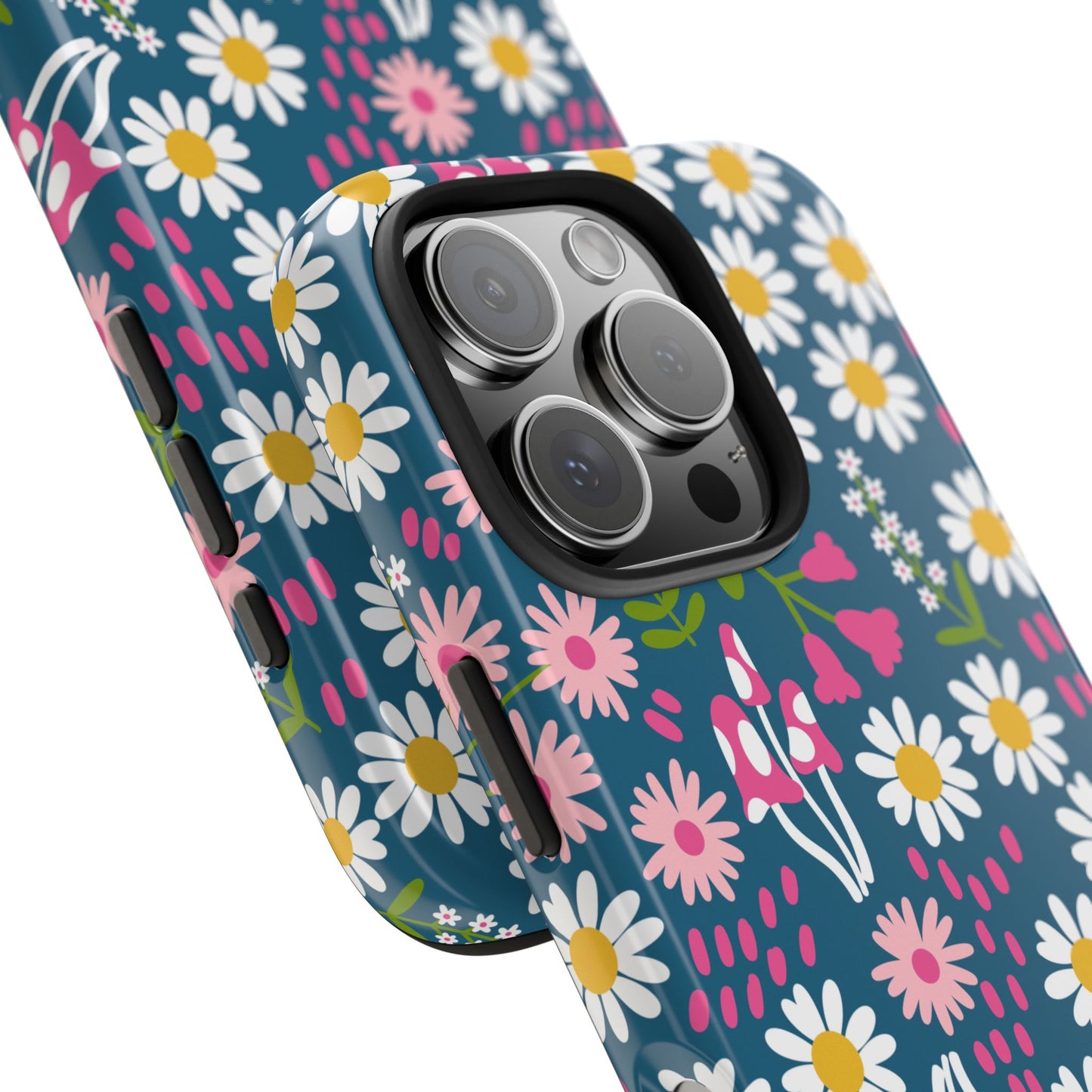 Florals + Mushrooms | Blue Tough Phone Case