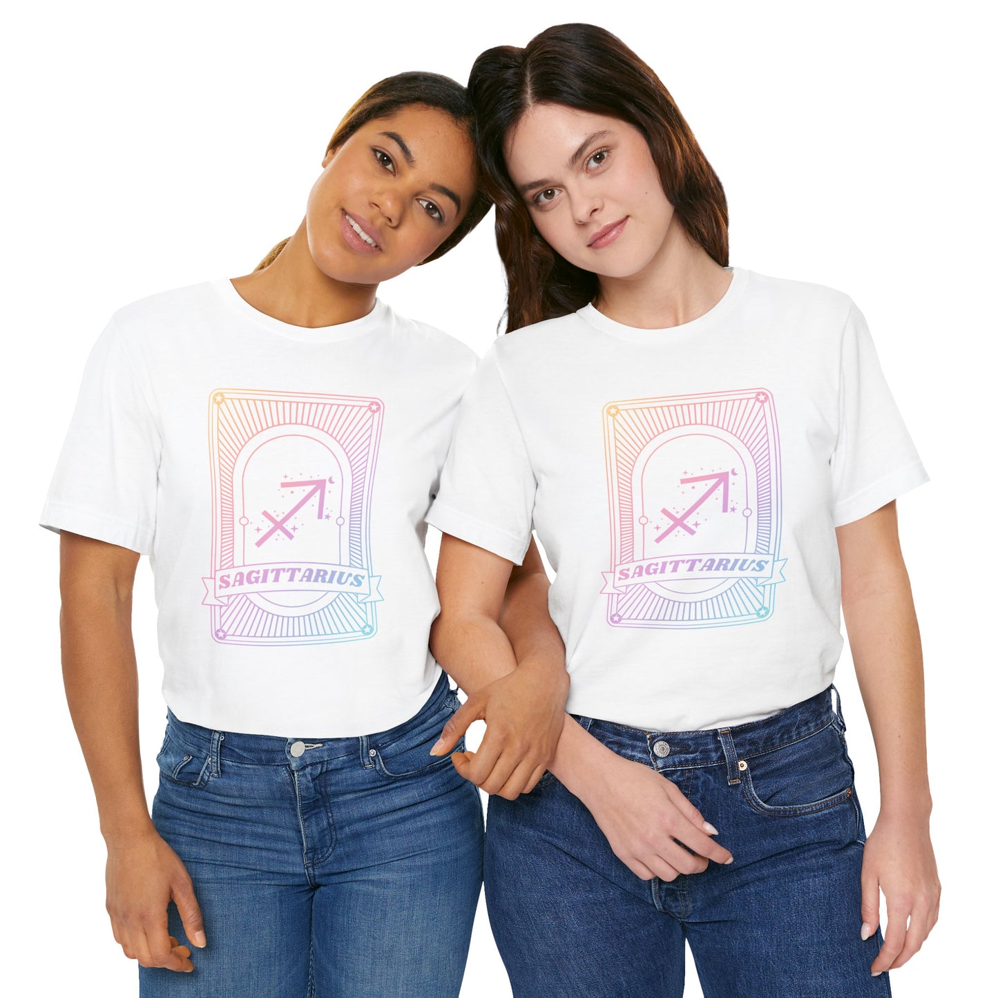 Sagittarius Zodiac Graphic Tee - Rainbow Astrology Shirt for Astrology Lovers | 10 Color Options