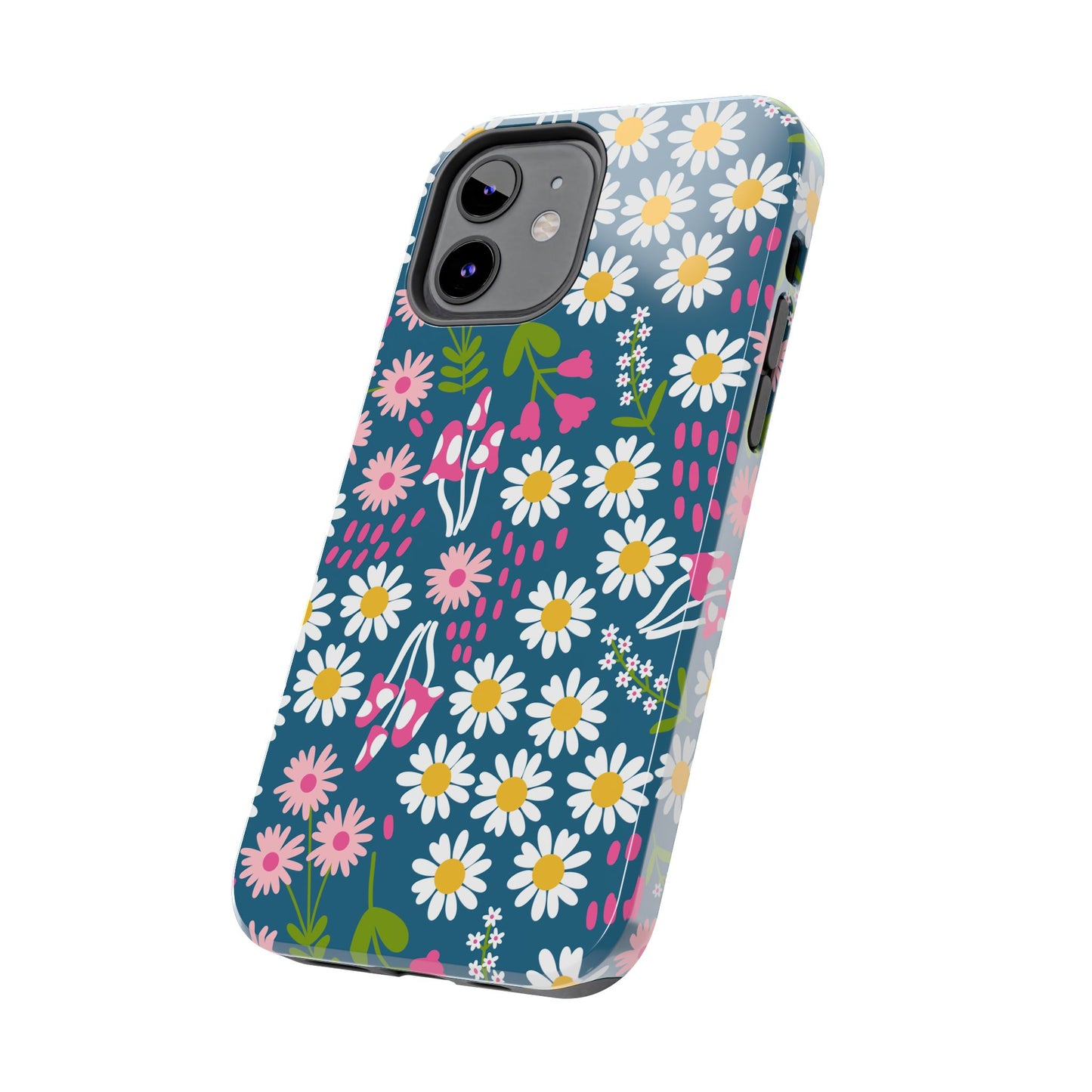 Florals + Mushrooms | Blue Tough Phone Case