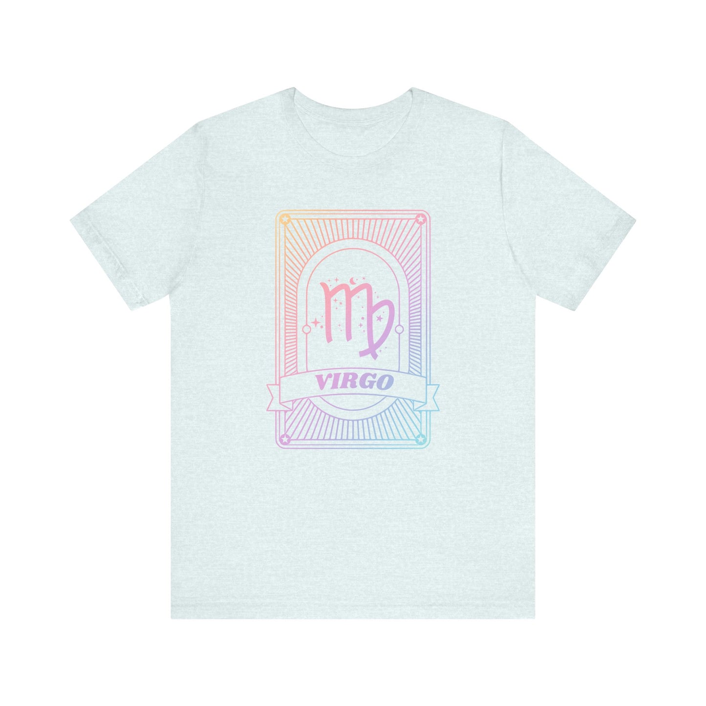 Virgo Zodiac Graphic Tee - Rainbow Astrology Shirt for Astrology Lovers | 10 Color Options