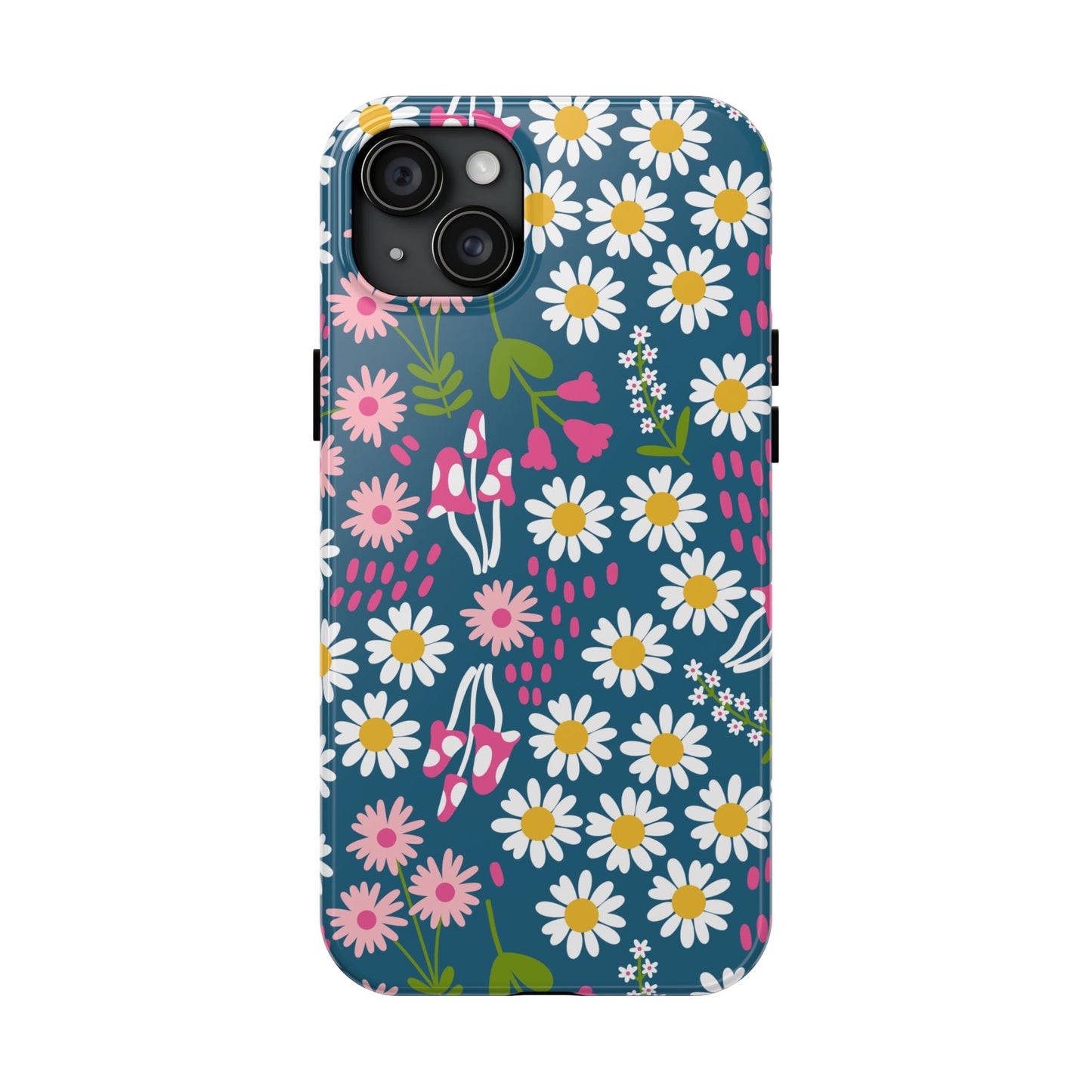 Florals + Mushrooms | Blue Tough Phone Case