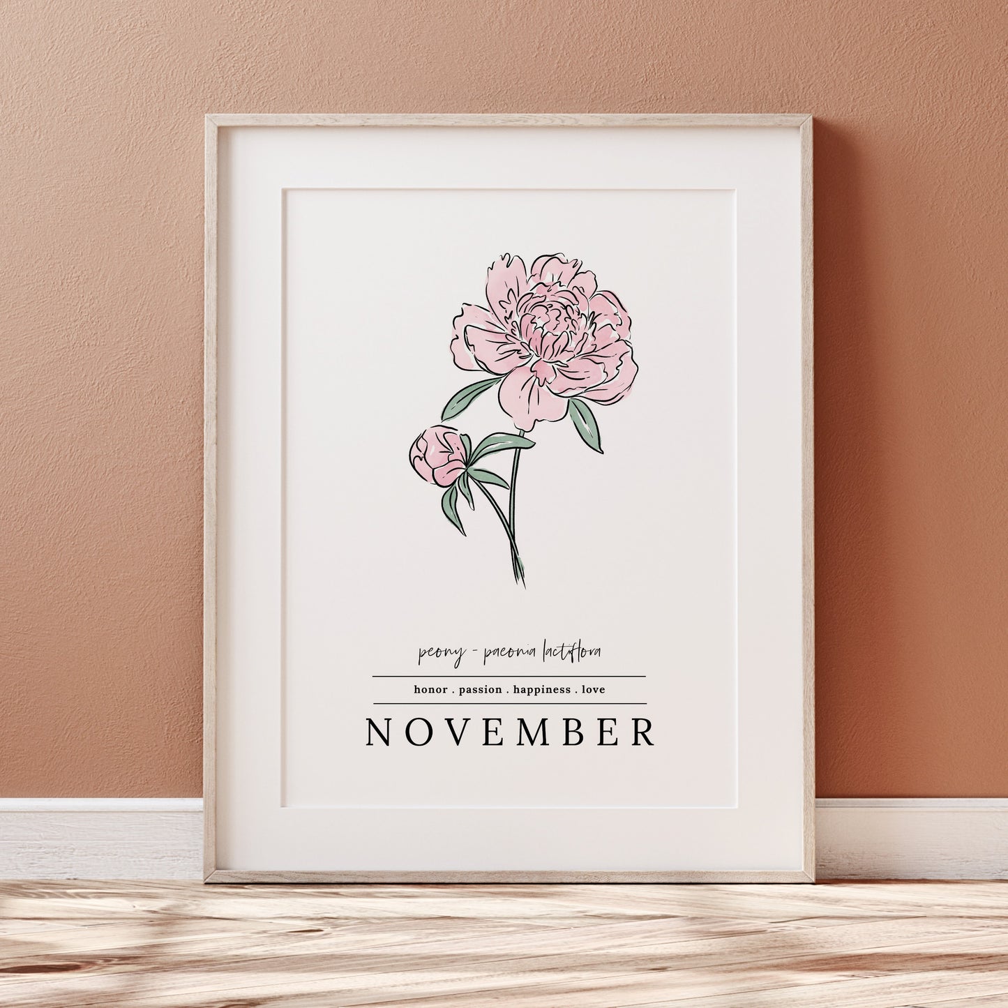 Pick A Birth Month Flower Unframed Art Print | Floral Illustration Birthday Gift