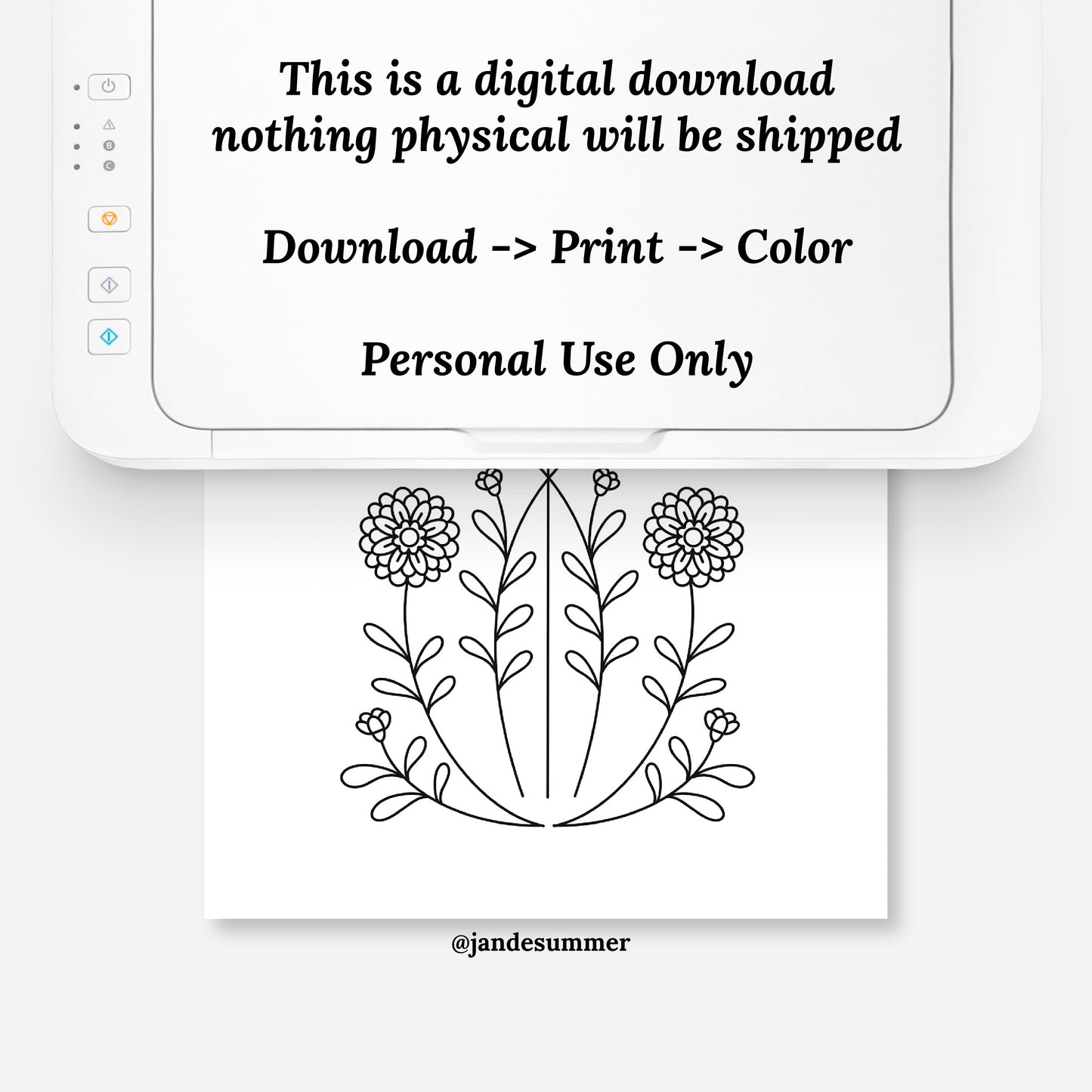 10 Pk Coloring Pages | Floral No. 3 Coloring Book Illustrations | Mindful Printable Coloring Sheets | Calming Nature Doodles