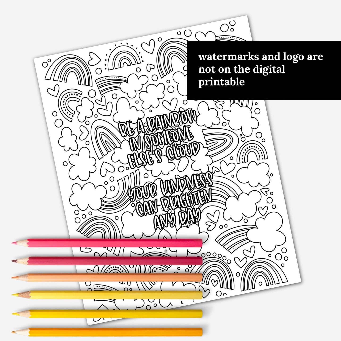 30 Pk Positive Affirmation Printable Coloring Pages | Hand-Drawn Flourishing Quotes & Phrases | Adult Zen Mindful Coloring Mental Health