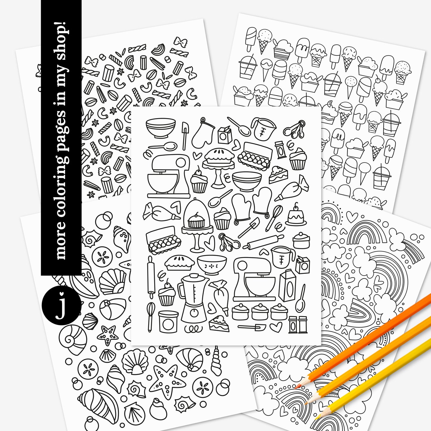 Custom Birthday Coloring Page Printable | Personalized Coloring Sheet Party Doodles