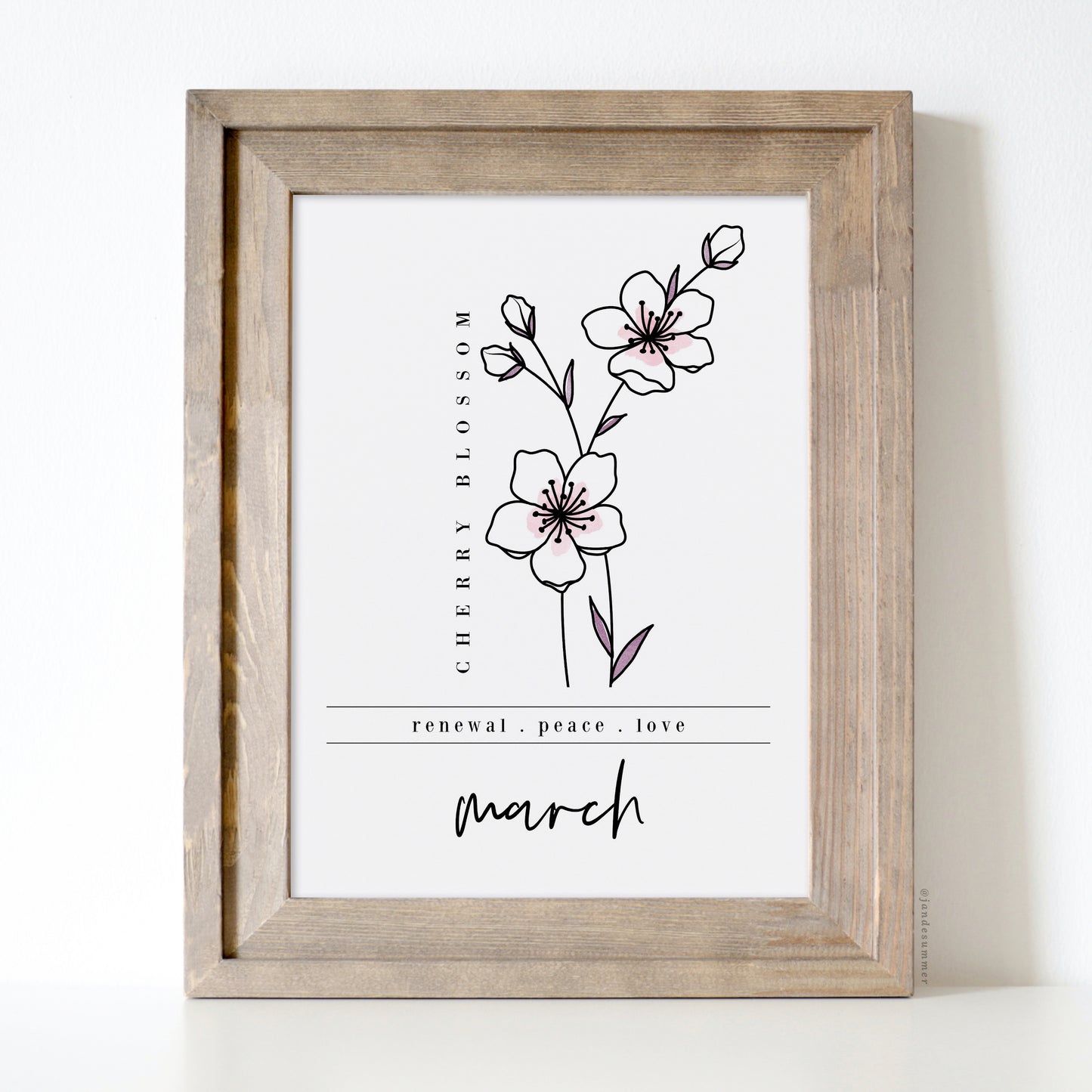 Pick Your Birth Flower Unframed Art Print | Garden Inspired Gift for Birthdays | 27 Flower Options