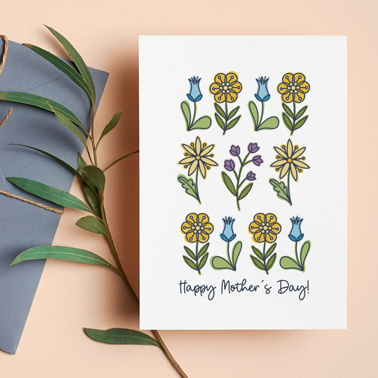 Happy Mother's Day Printable Card | HMD Digital Gift | Floral Garden Card for Mom