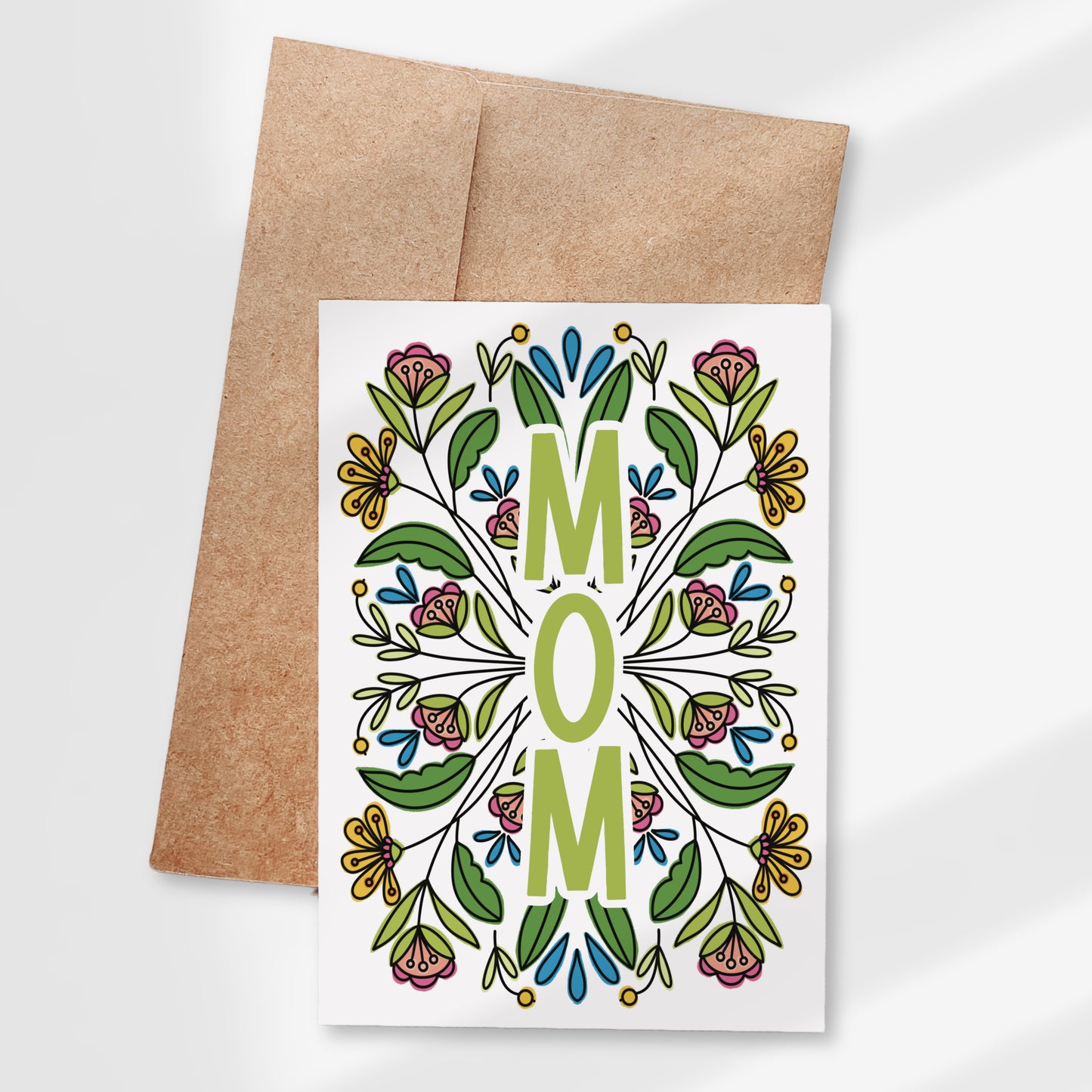 MOM Printable Card | Mothers Day Birthday Digital Gift Card | Garden Inspired Card for Mom