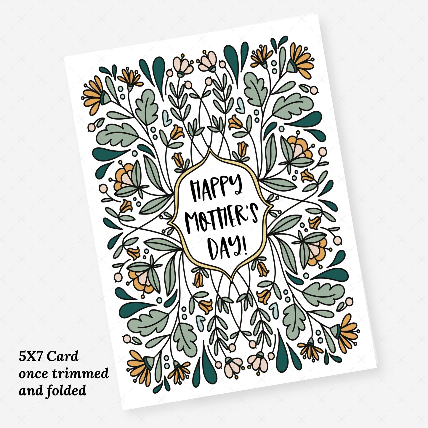 Happy Mother's Day Printable Card | HMD Digital Gift Card | Garden Inspired Card for Mom