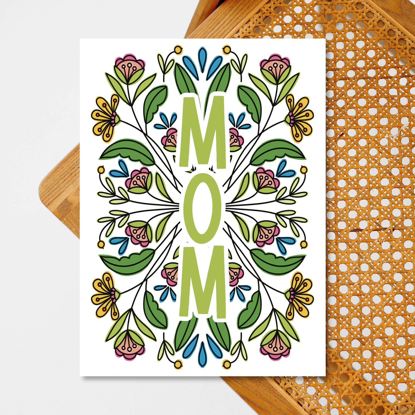 MOM Printable Card | Mothers Day Birthday Digital Gift Card | Garden Inspired Card for Mom