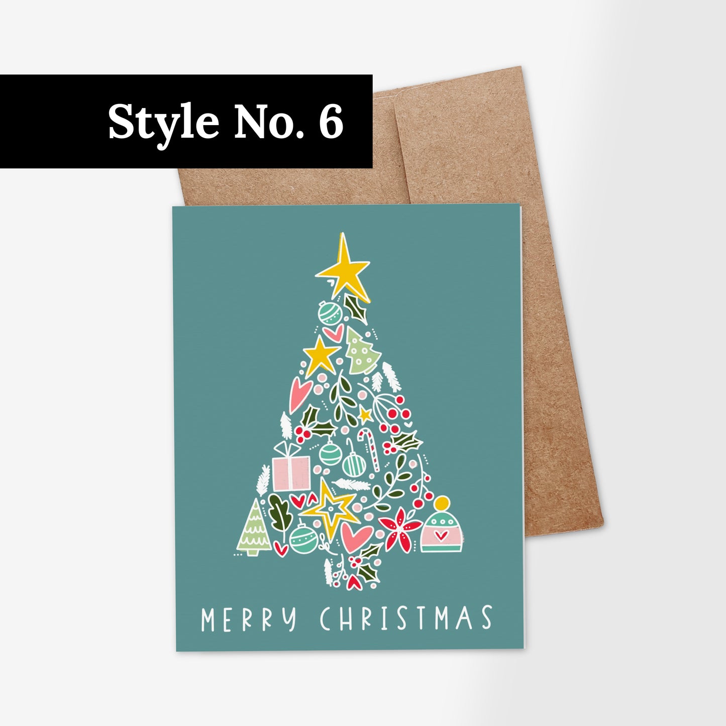 6 PK Christmas Cards + Envelopes | Pick Your Pack | Blank Inside 4.25X5.5"